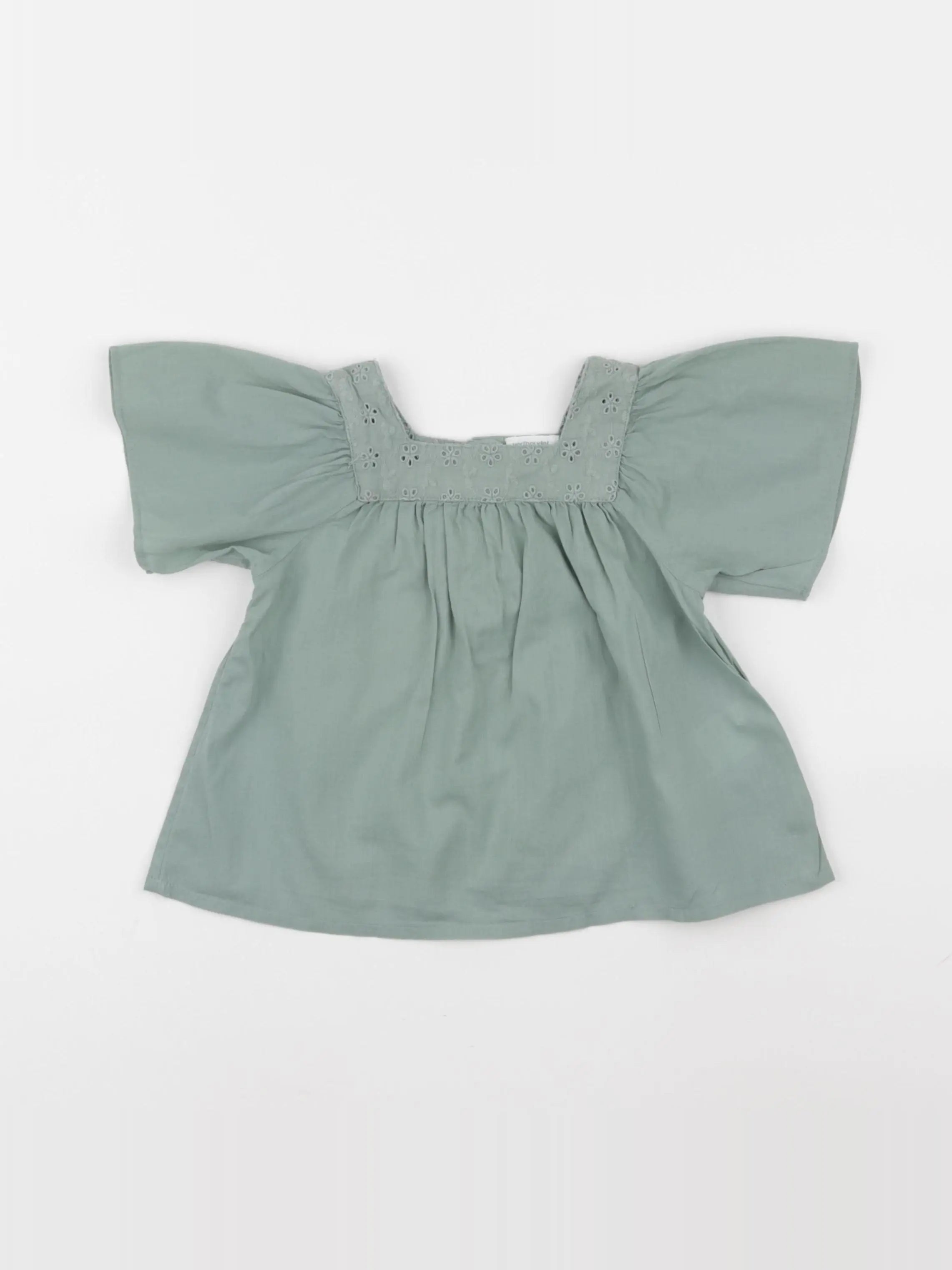 Vertbaudet - blouse vert - 18 mois