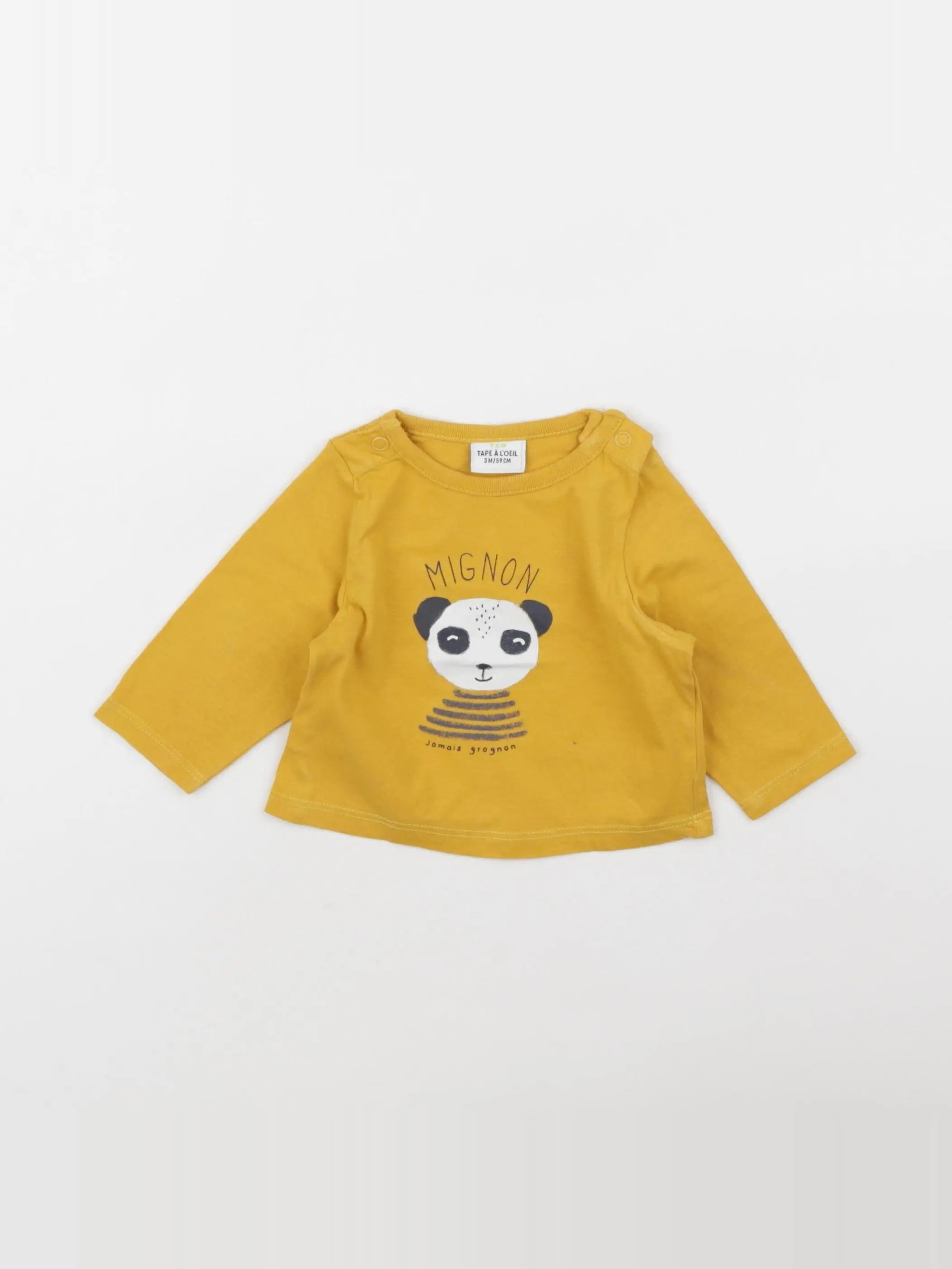 Tape à l'oeil - tee-shirt jaune - 3 mois