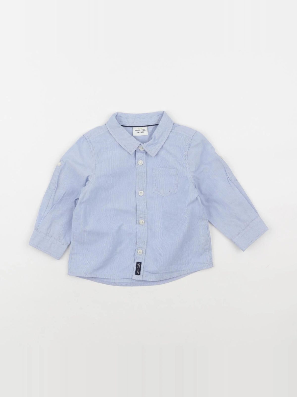 Tape à l'oeil - chemise bleu - 12 mois