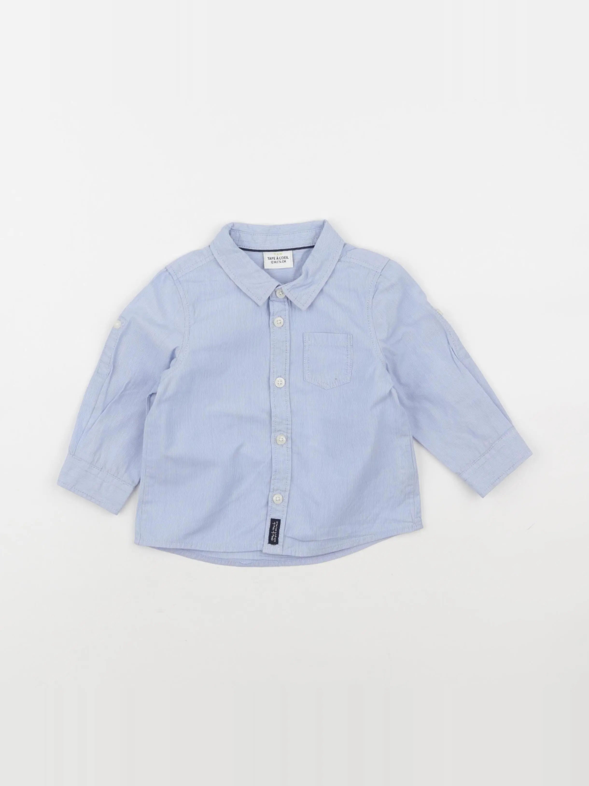 Tape à l'oeil - chemise bleu - 12 mois