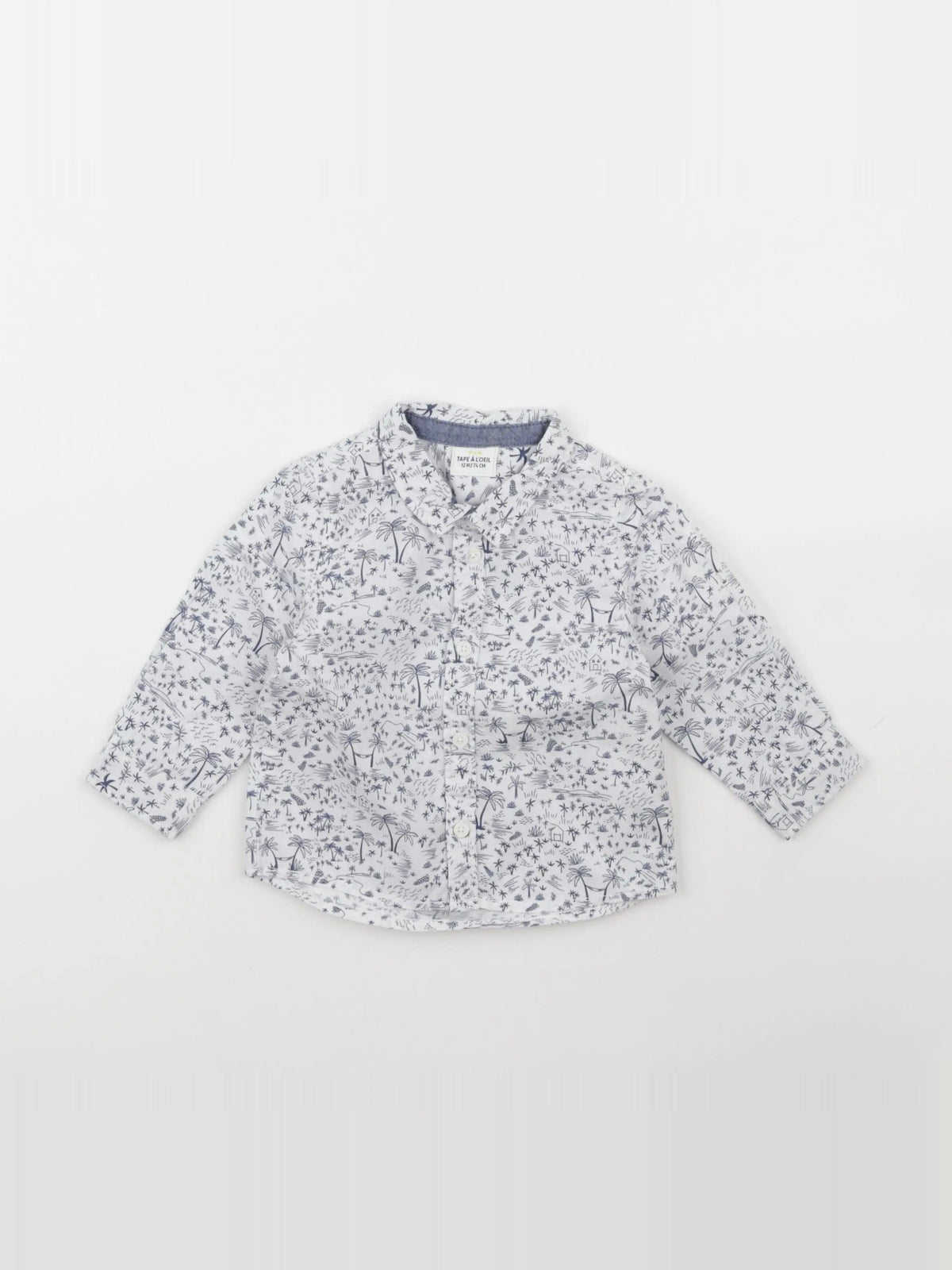 Tape à l'oeil - chemise blanc, bleu - 12 mois