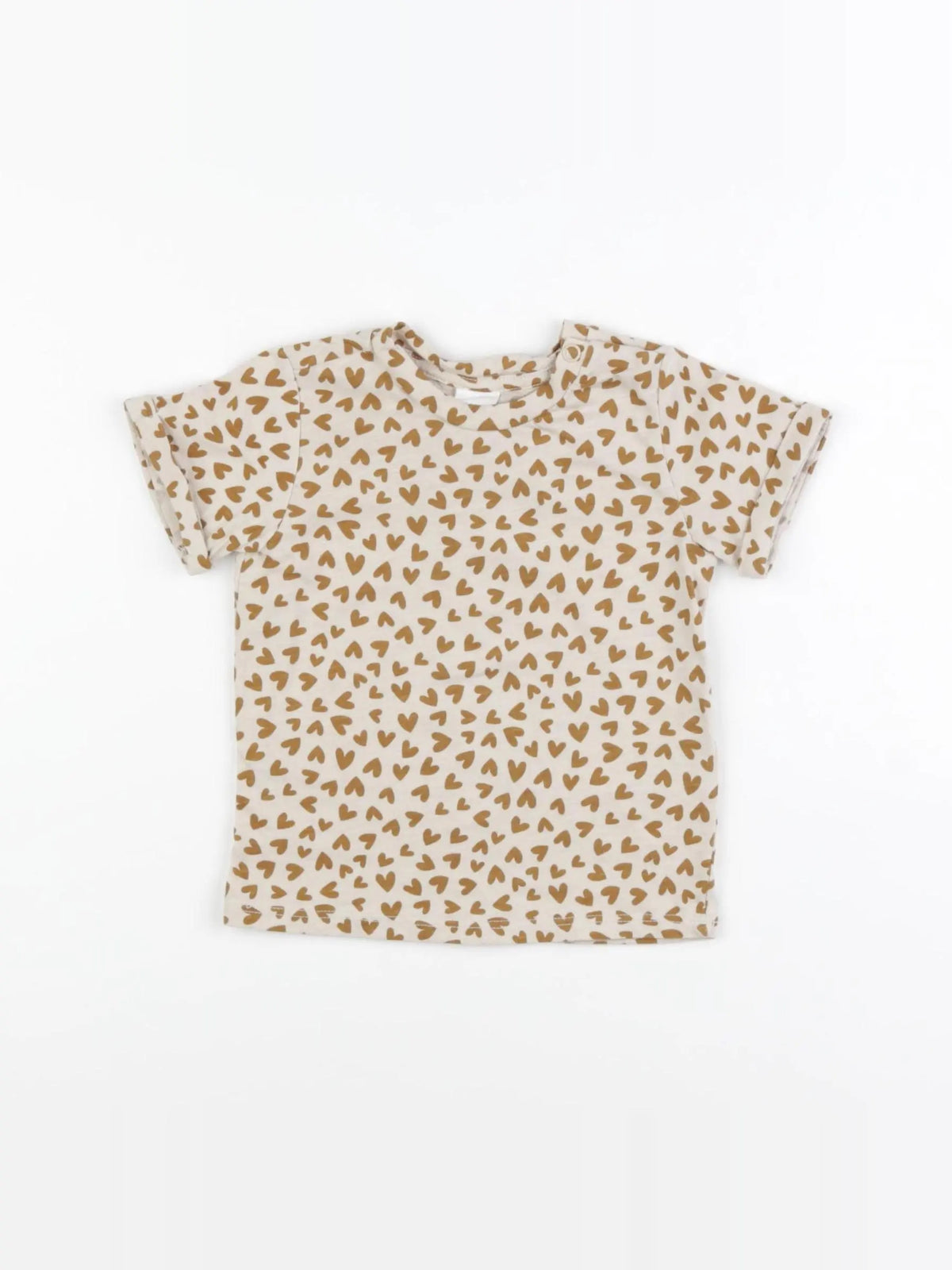 H&M - tee-shirt marron - 6/9 mois