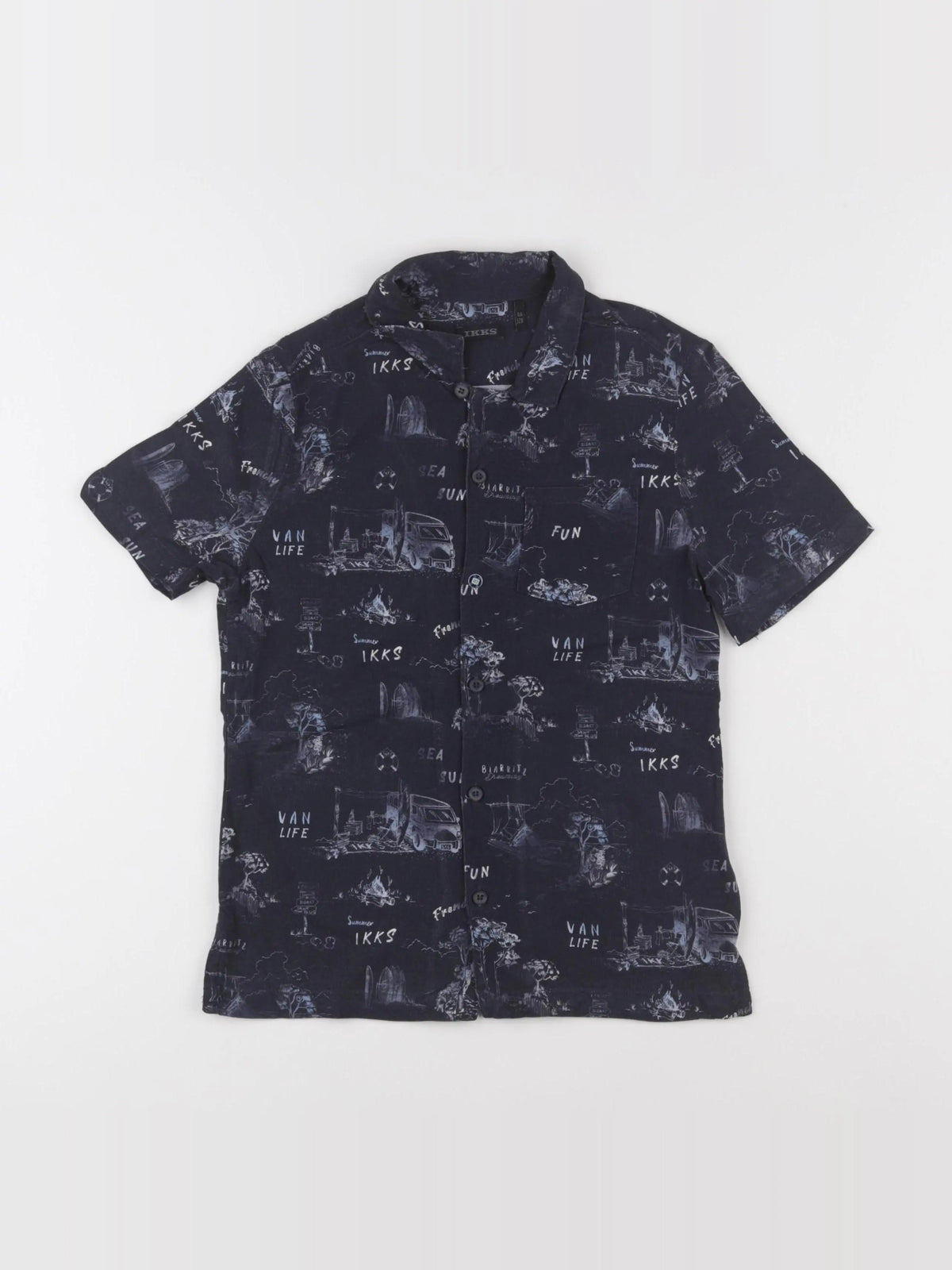 IKKS - chemise bleu - 8 ans