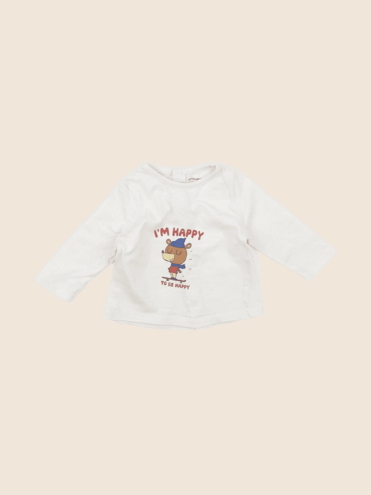 Vertbaudet - tee-shirt beige - 3 mois