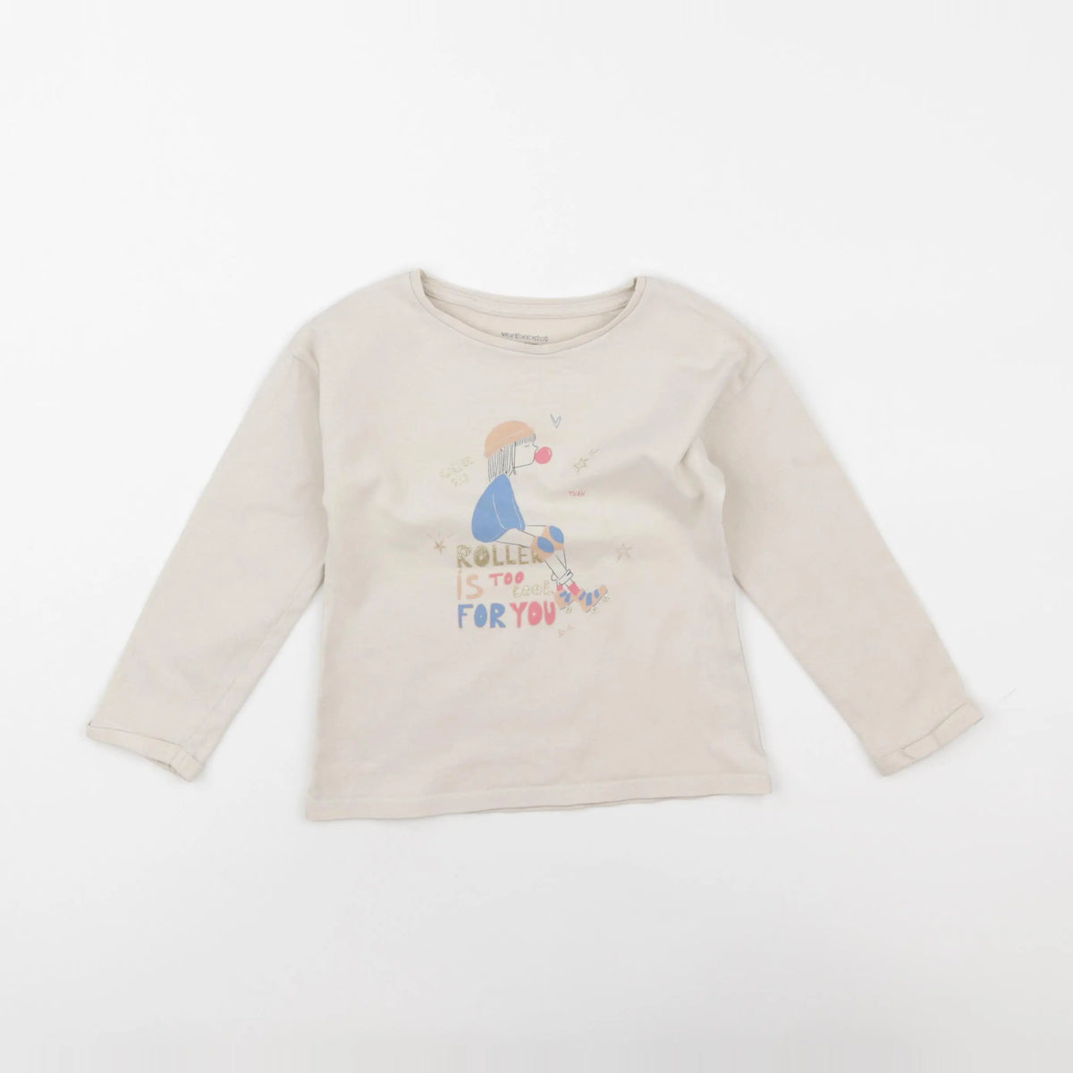 Vertbaudet - tee-shirt beige - 3 ans