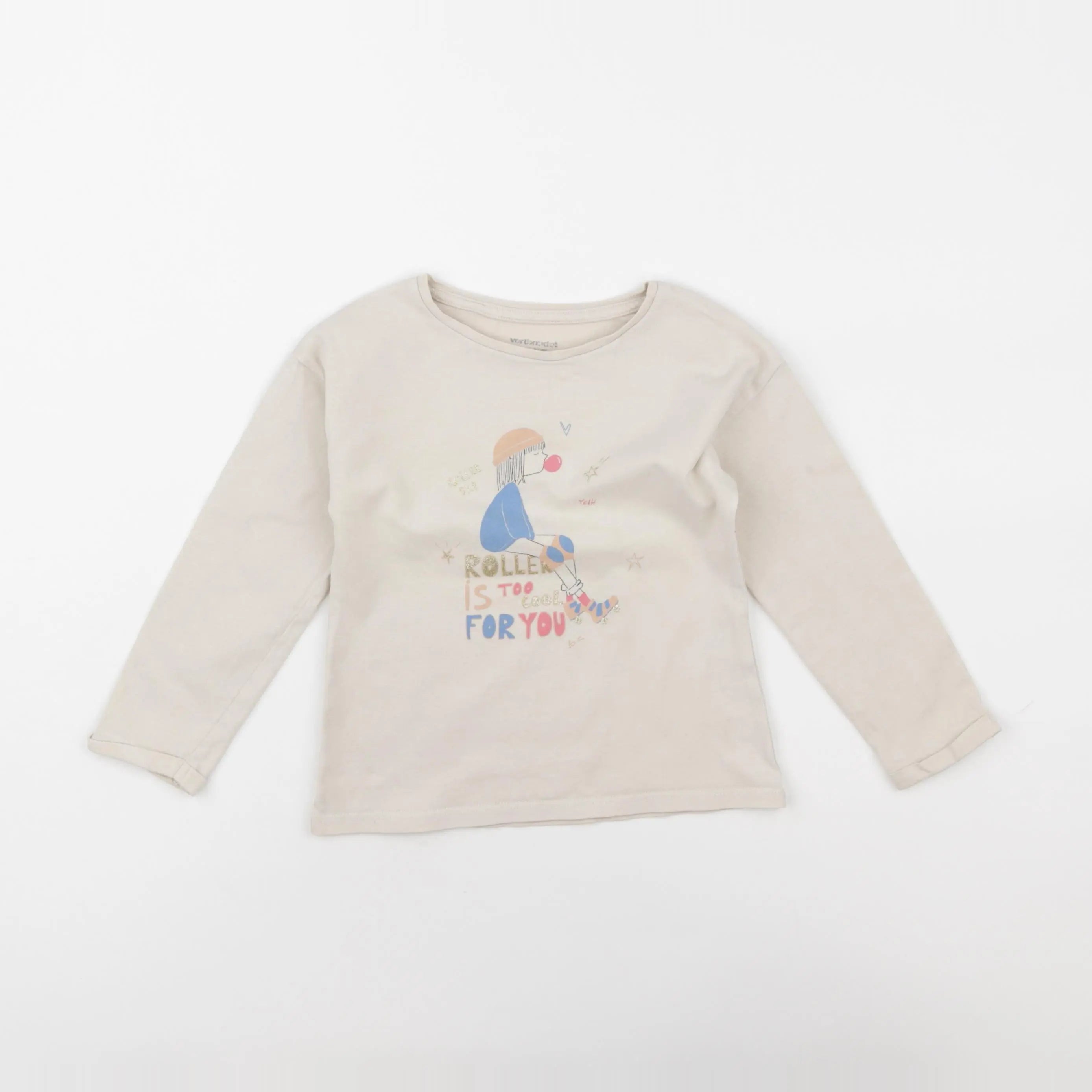Vertbaudet - tee-shirt beige - 3 ans