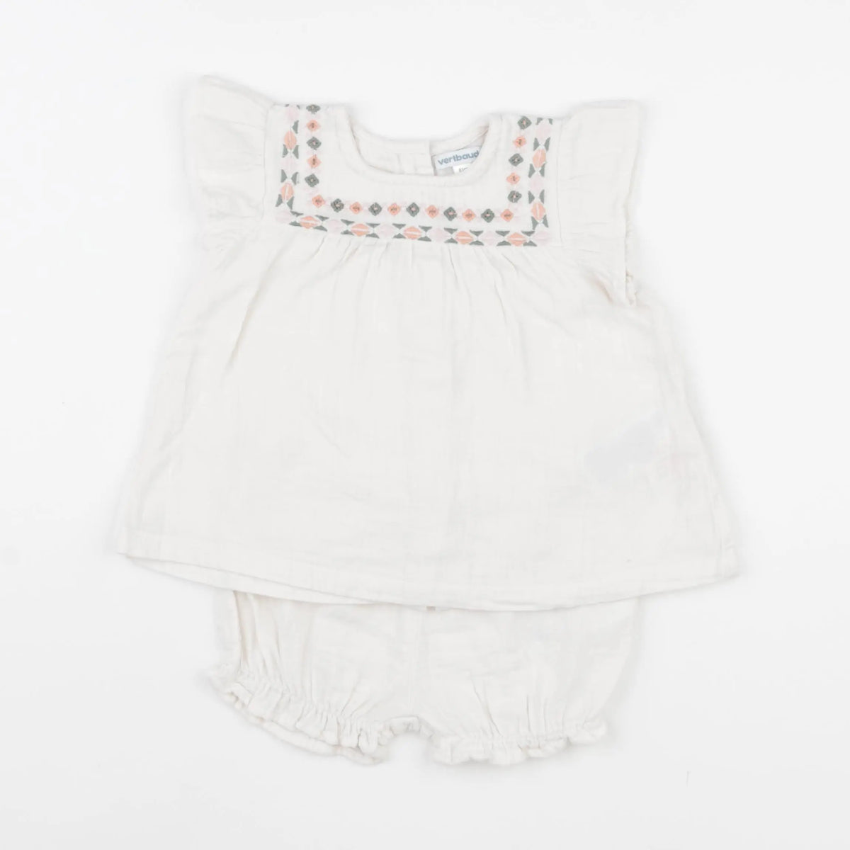 Vertbaudet - ensemble beige - 18 mois