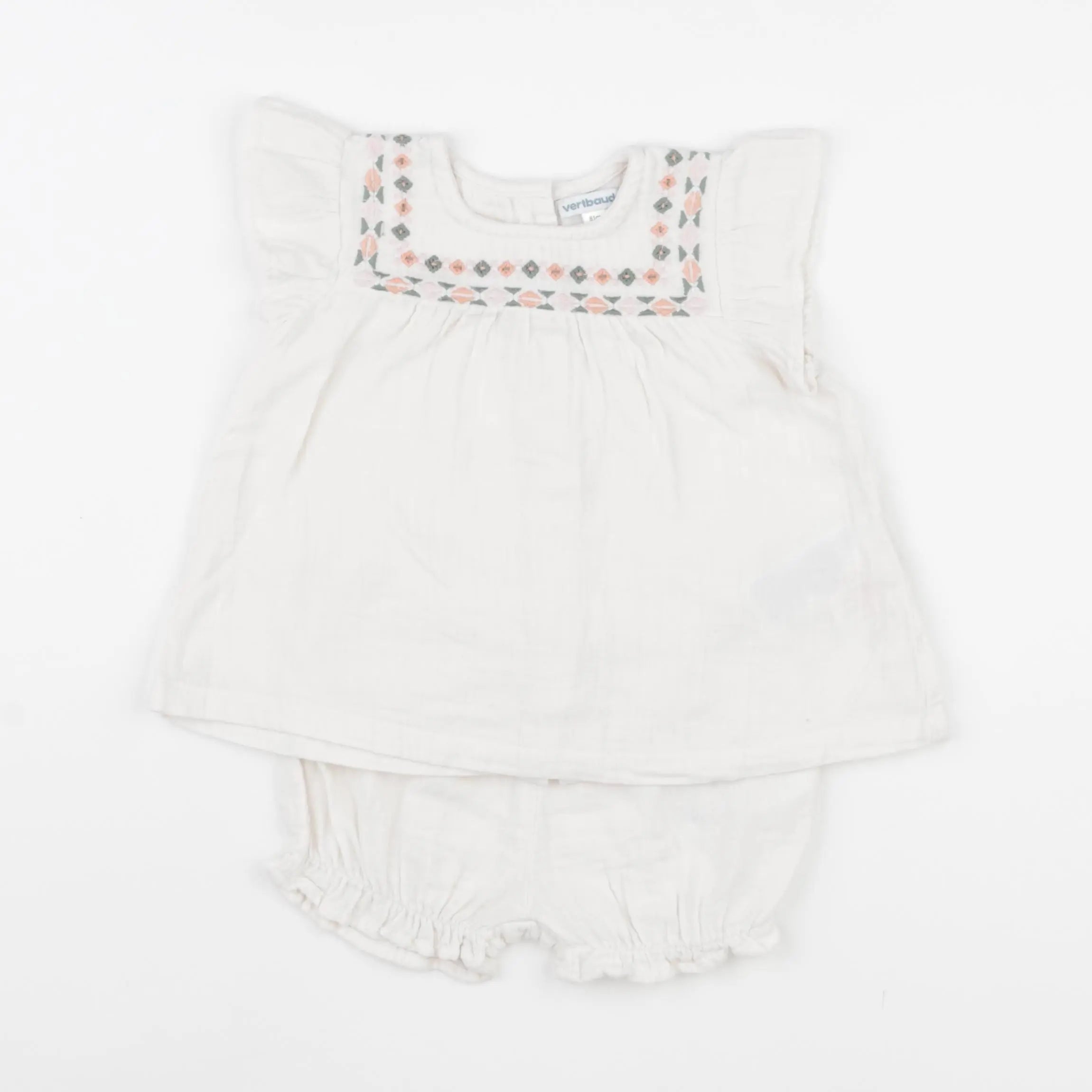 Vertbaudet - ensemble beige - 18 mois