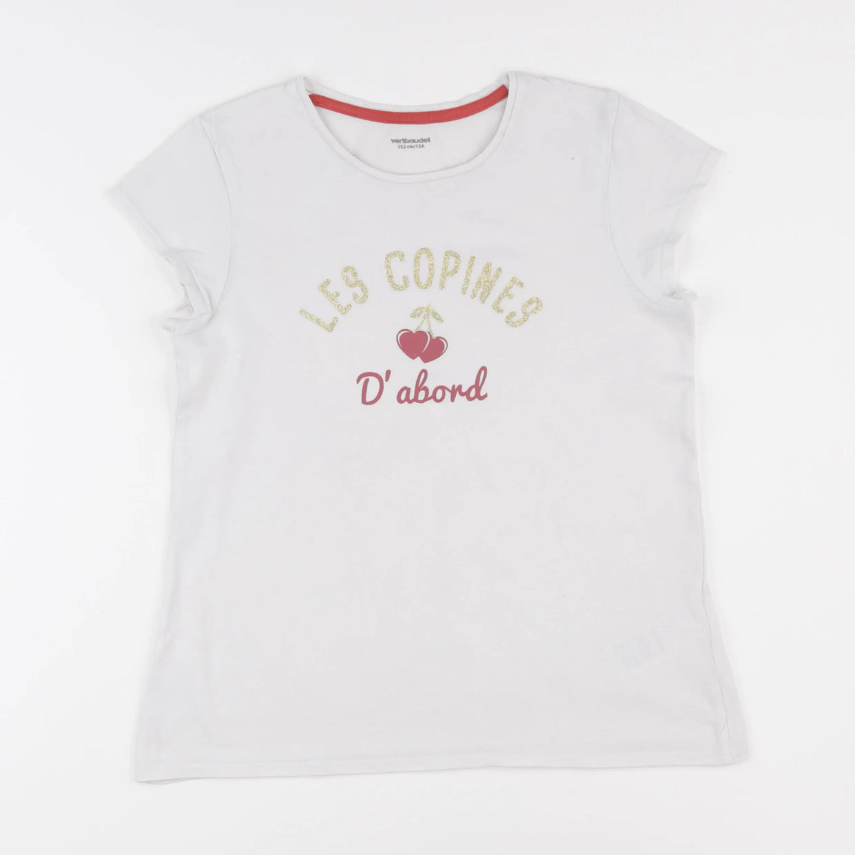 Vertbaudet - tee-shirt blanc - 12 ans