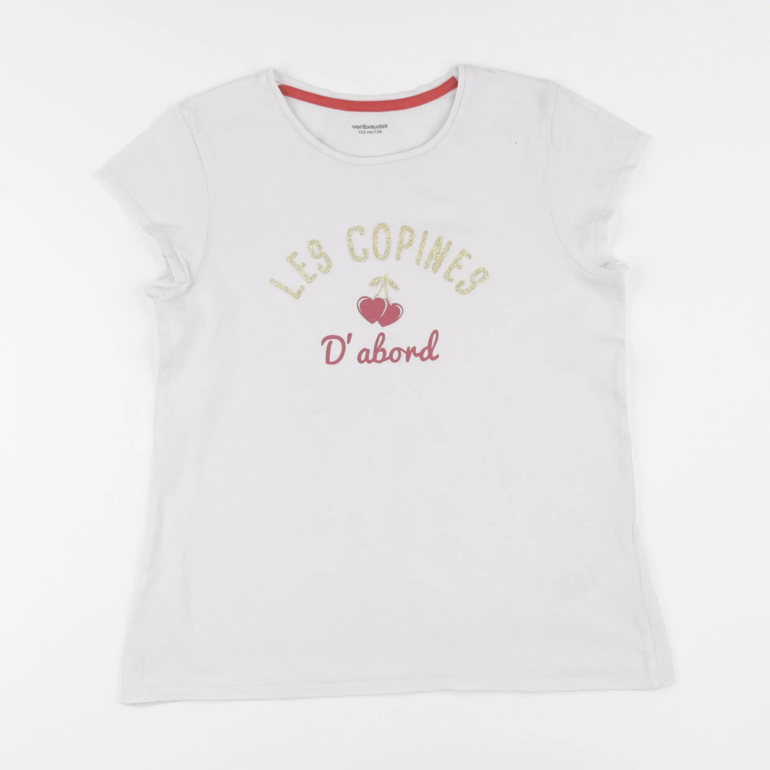 Vertbaudet - tee-shirt blanc - 12 ans