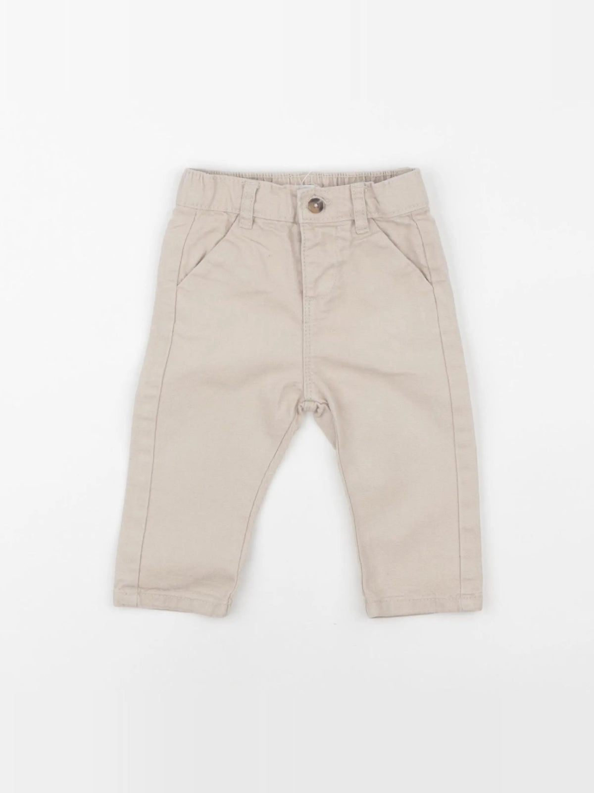 Vertbaudet - jean beige - 9 mois