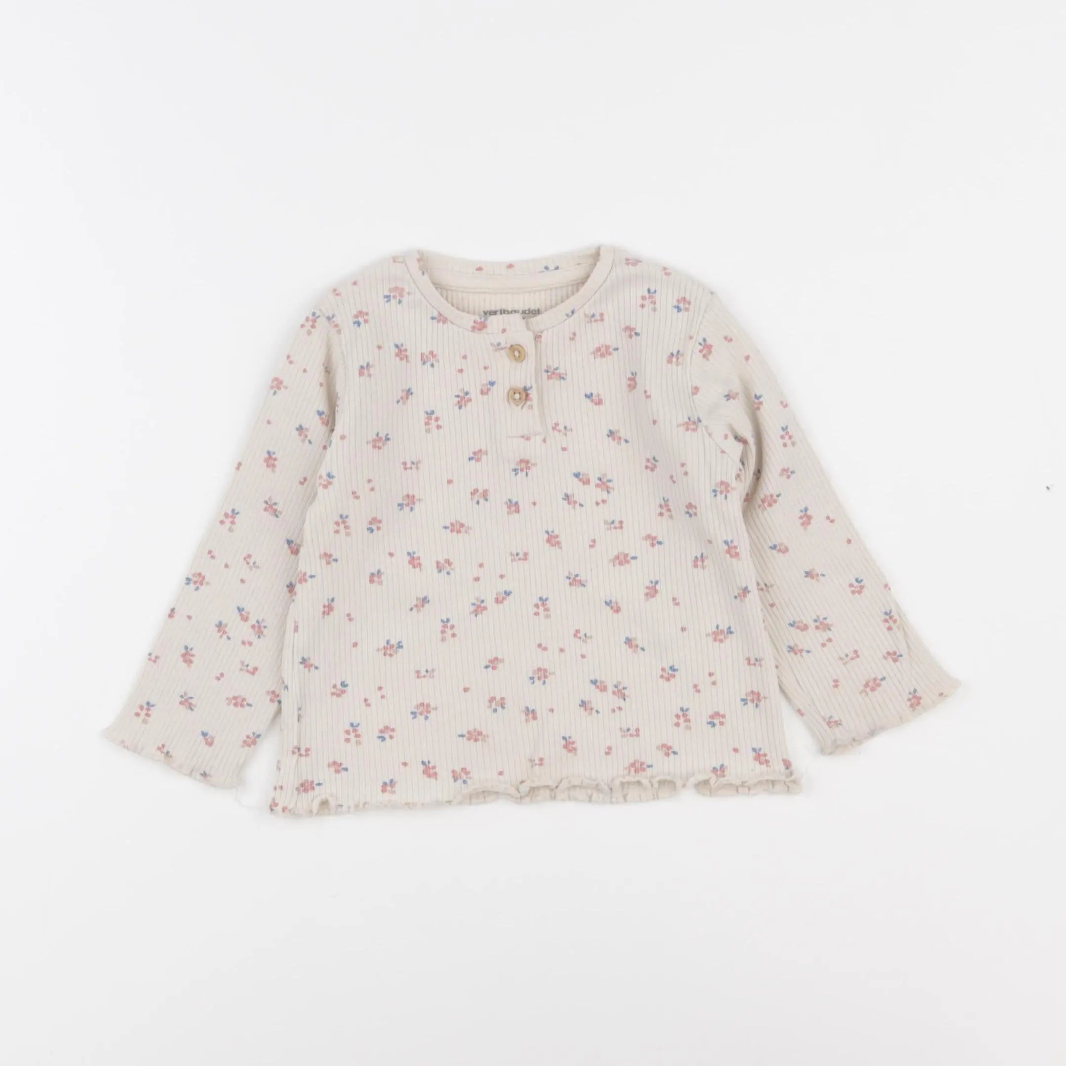 Vertbaudet - tee-shirt beige - 12 mois