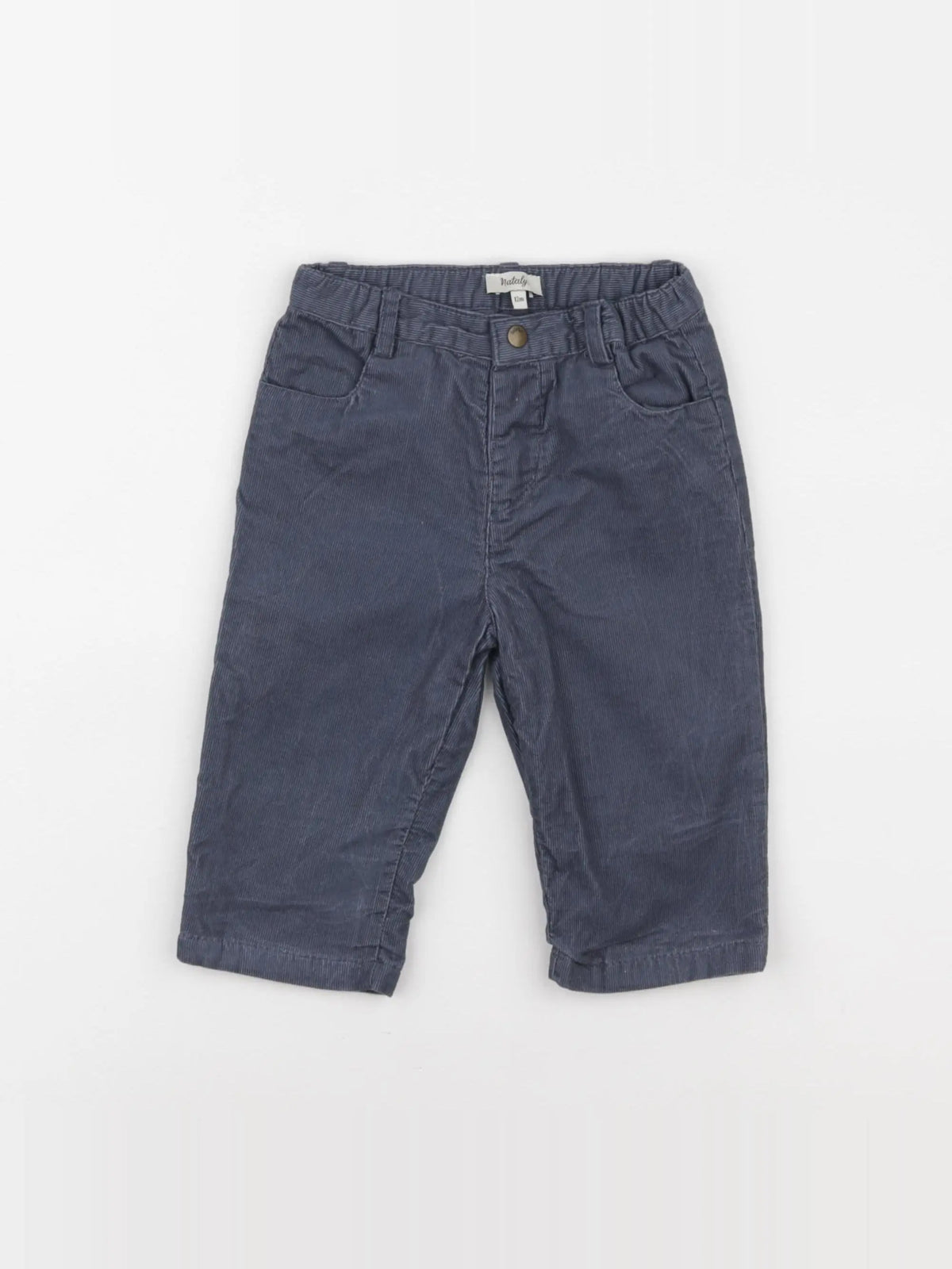 Natalys - pantalon bleu - 12 mois