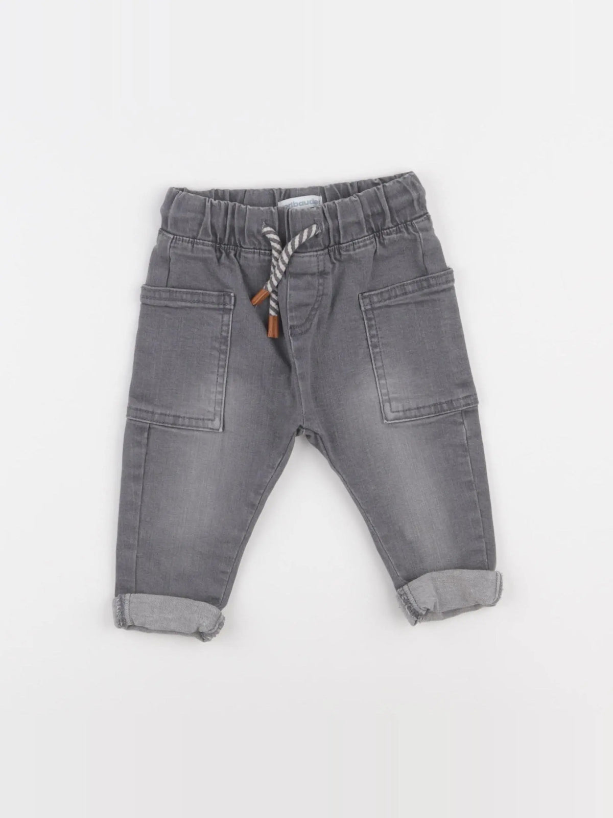 Vertbaudet - jean gris - 6 mois