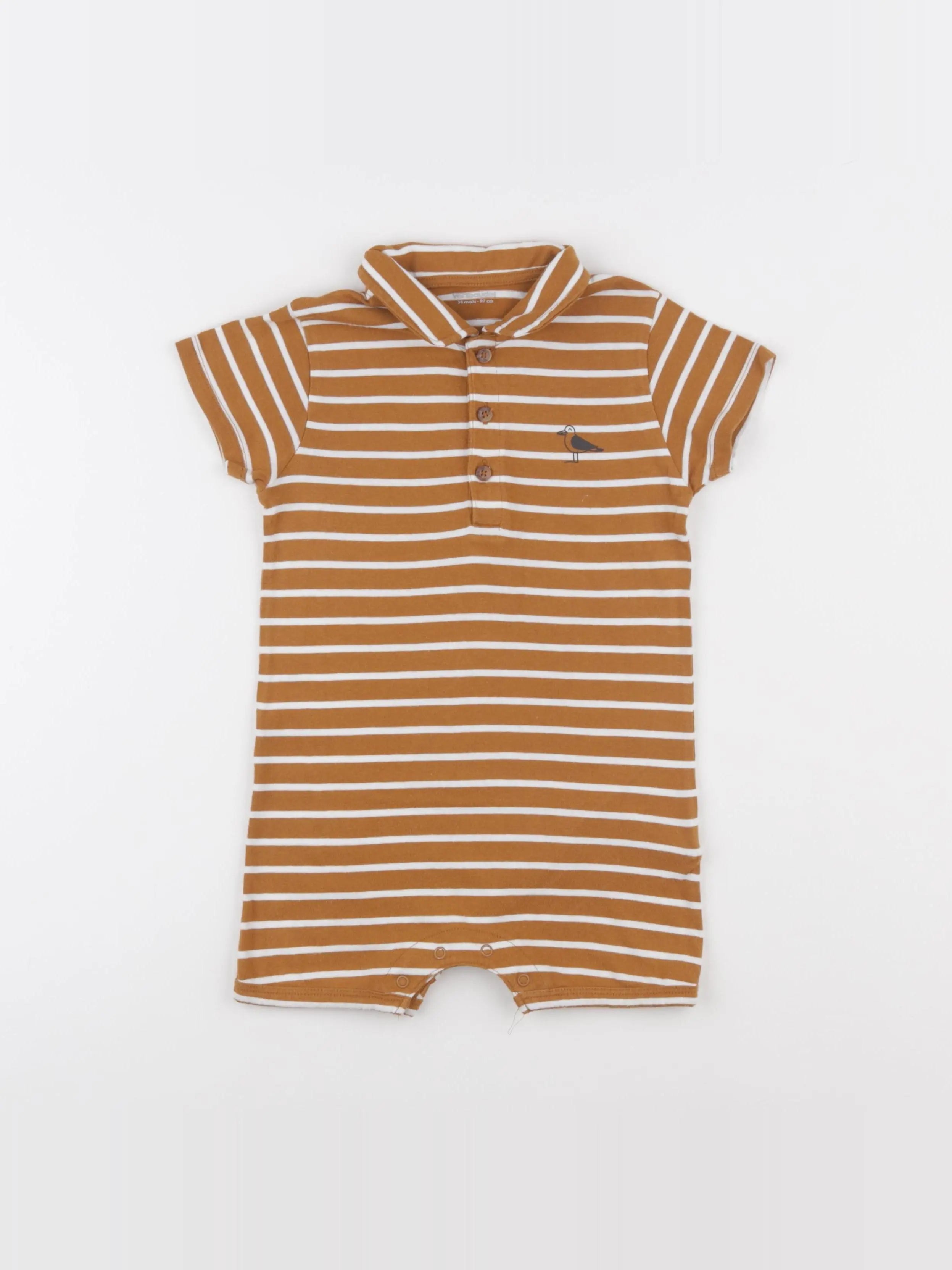 Vertbaudet - combinaison marron - 36 mois