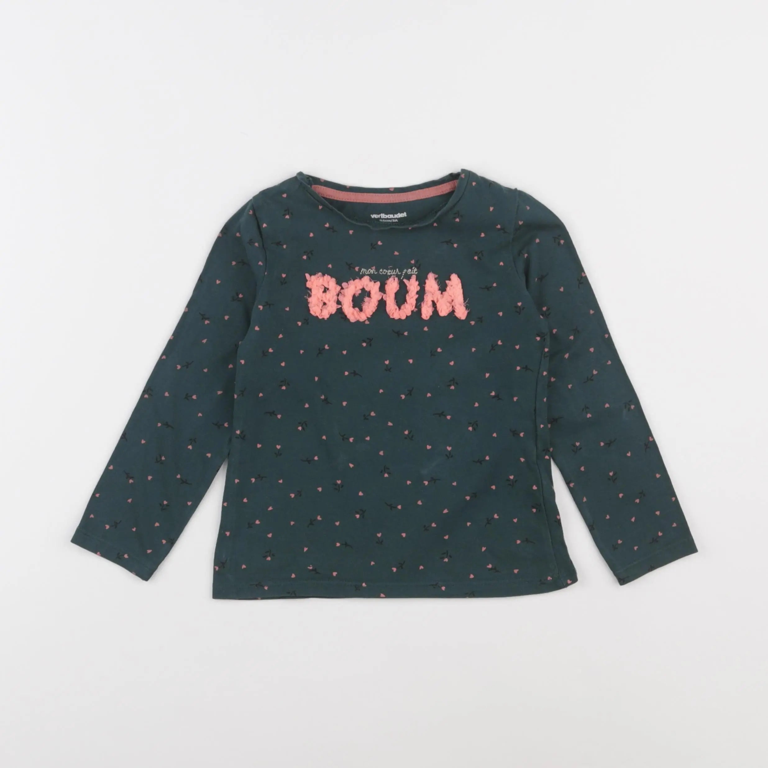 Vertbaudet - tee-shirt vert - 3 ans