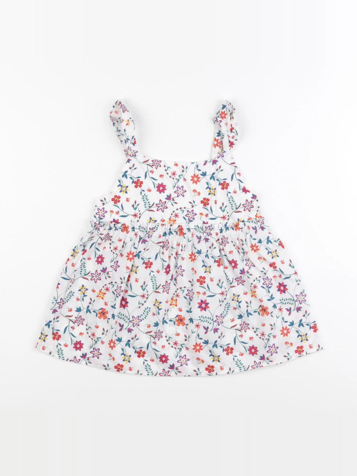 Vertbaudet - blouse blanc, rouge - 8 ans