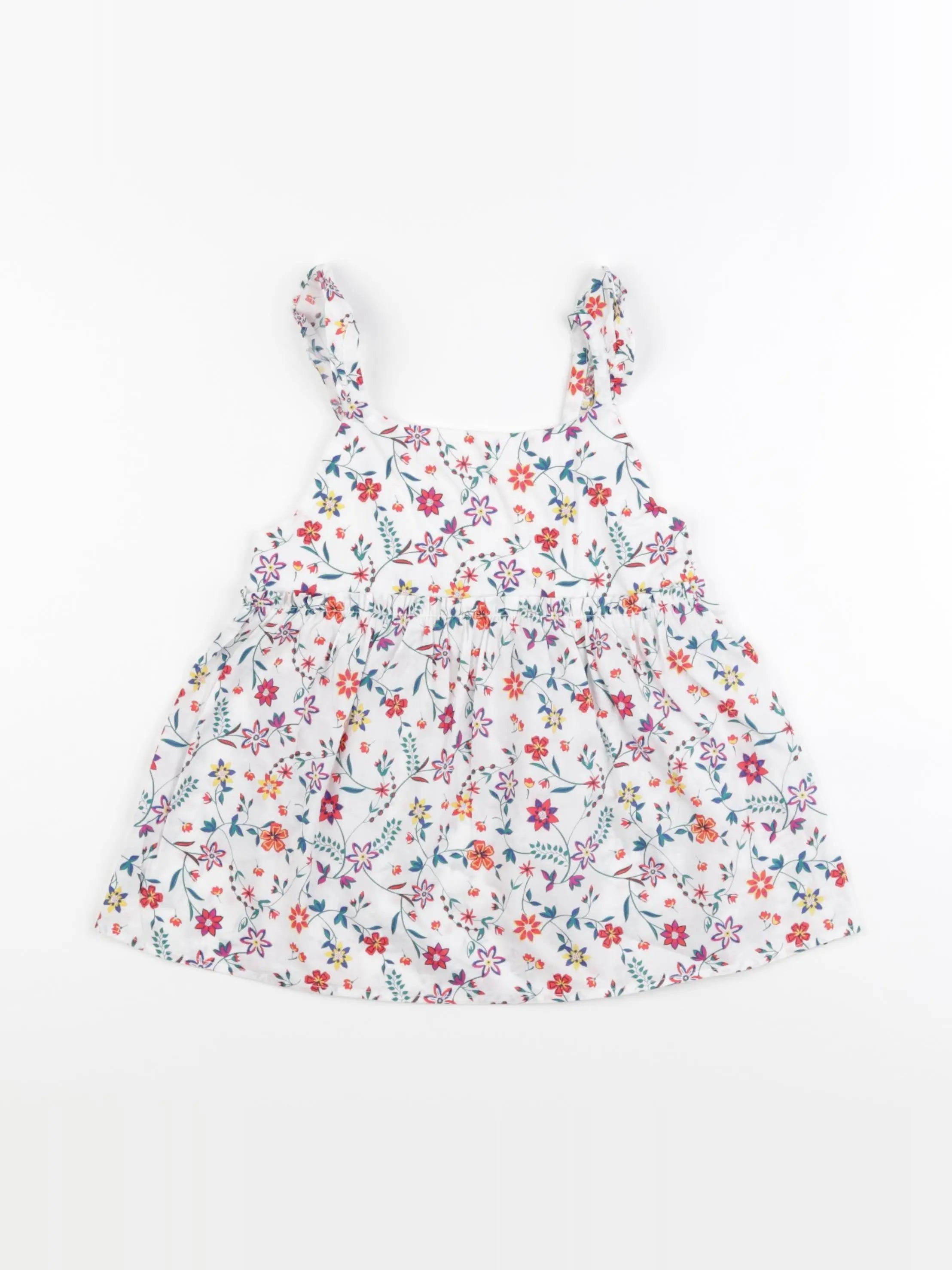 Vertbaudet - blouse blanc, rouge - 8 ans