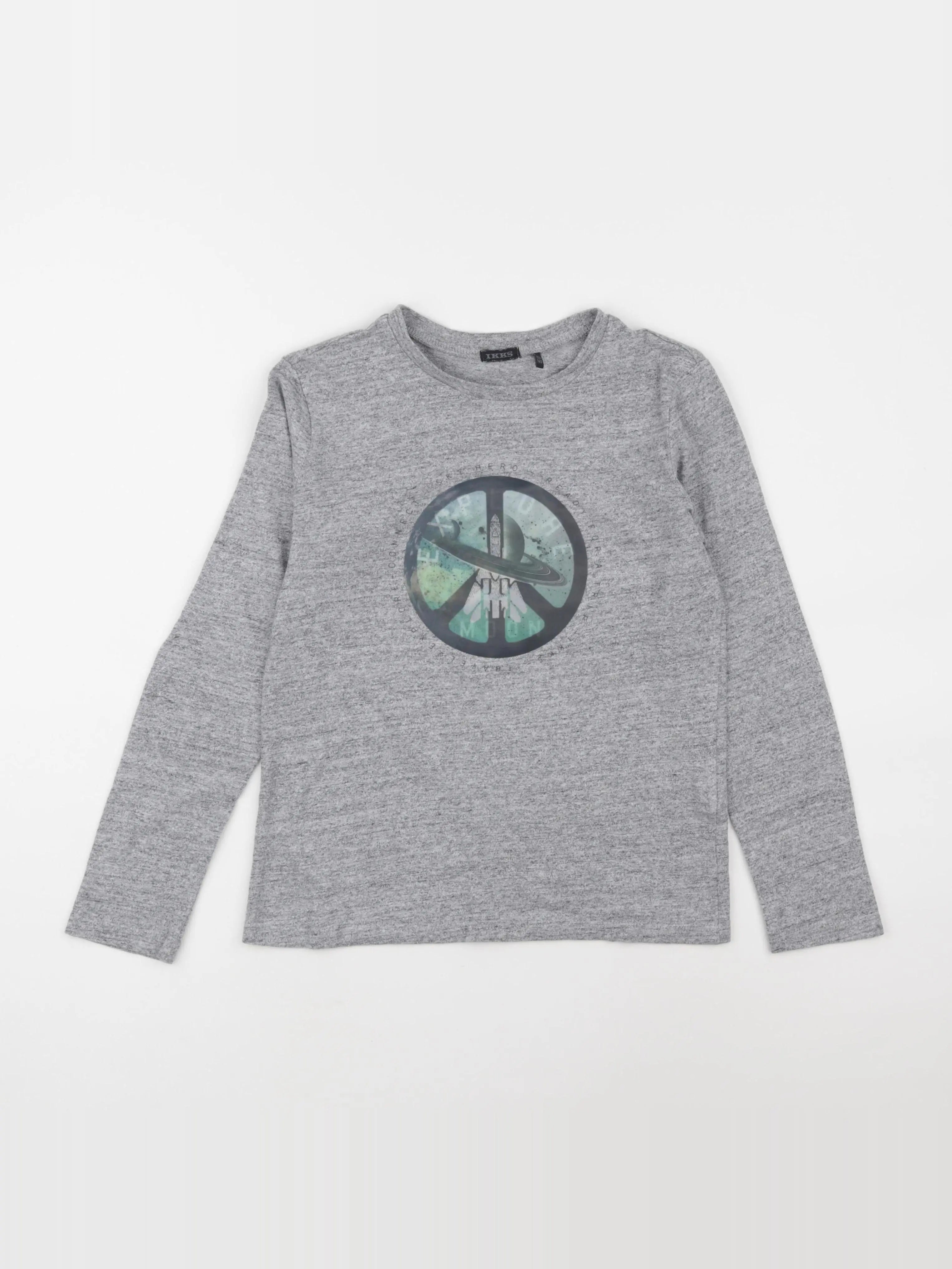 IKKS - tee-shirt gris - 10 ans