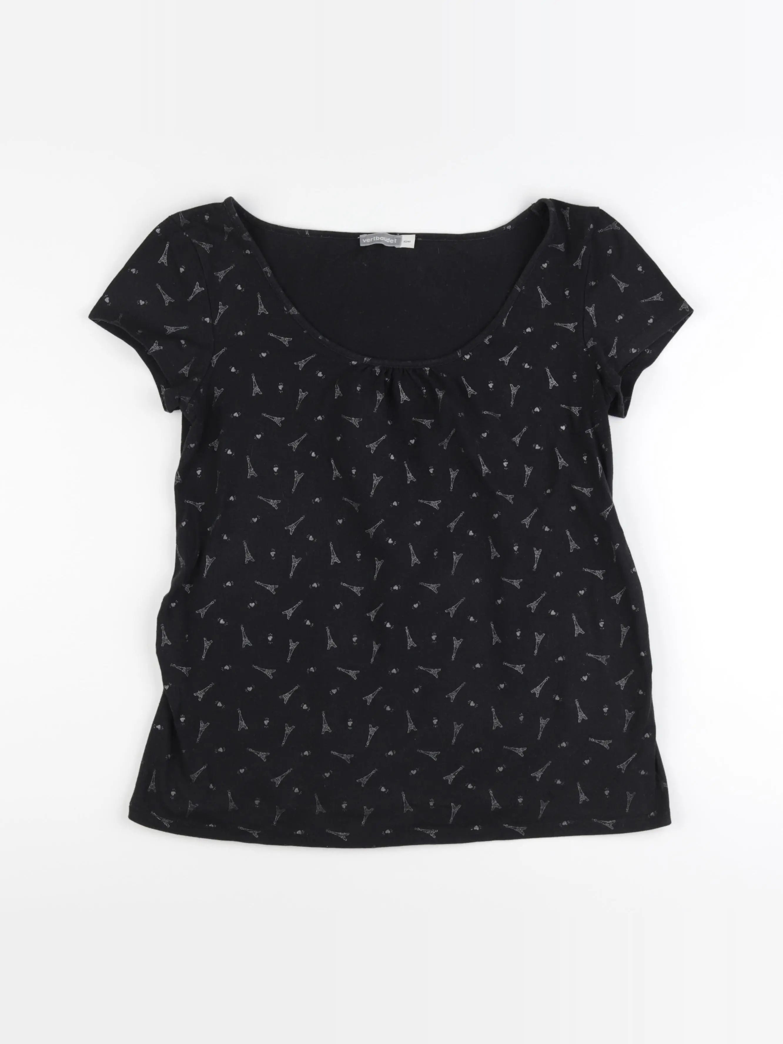 Vertbaudet - tee-shirt grossesse noir - 42 à 44
