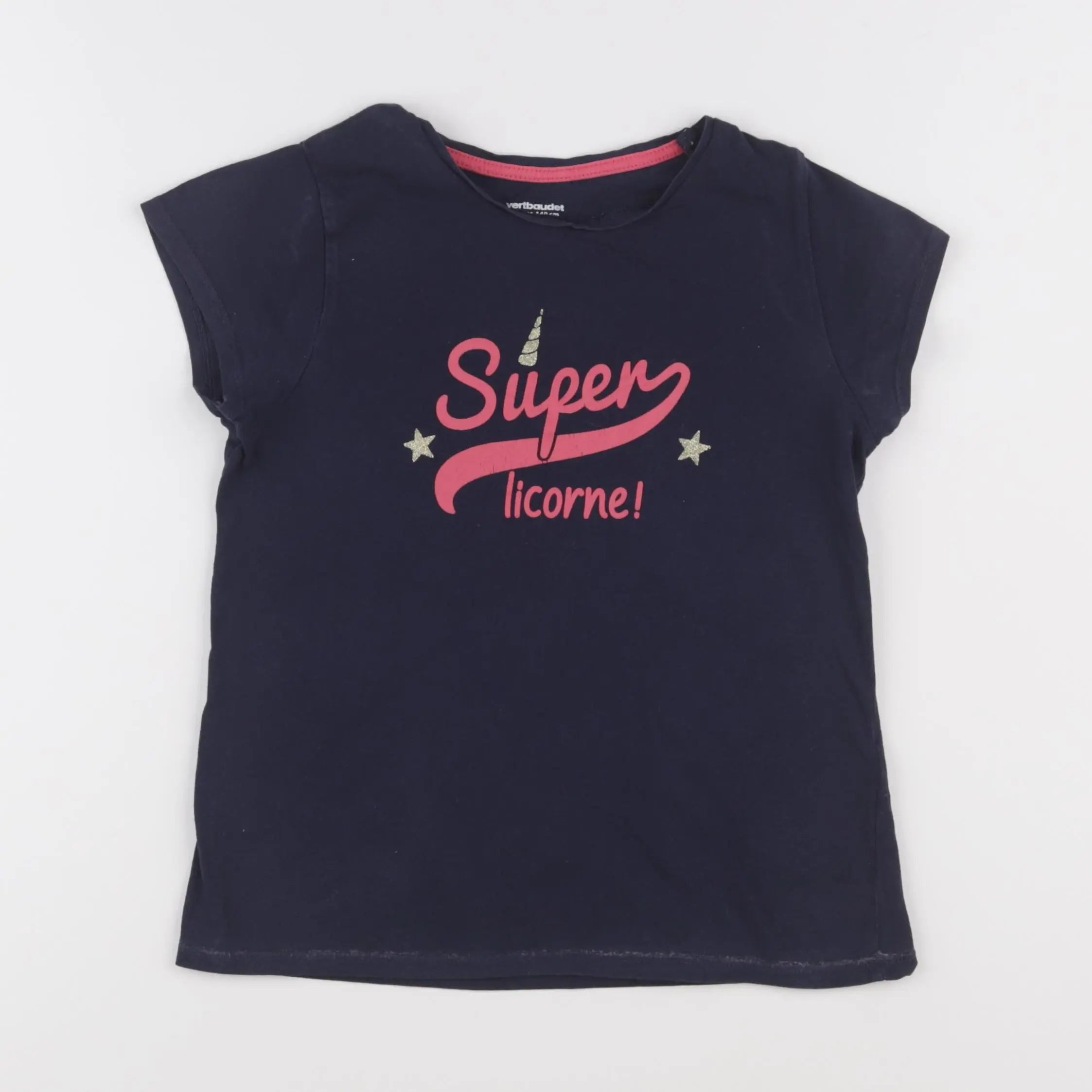 Vertbaudet - tee-shirt bleu - 10 ans