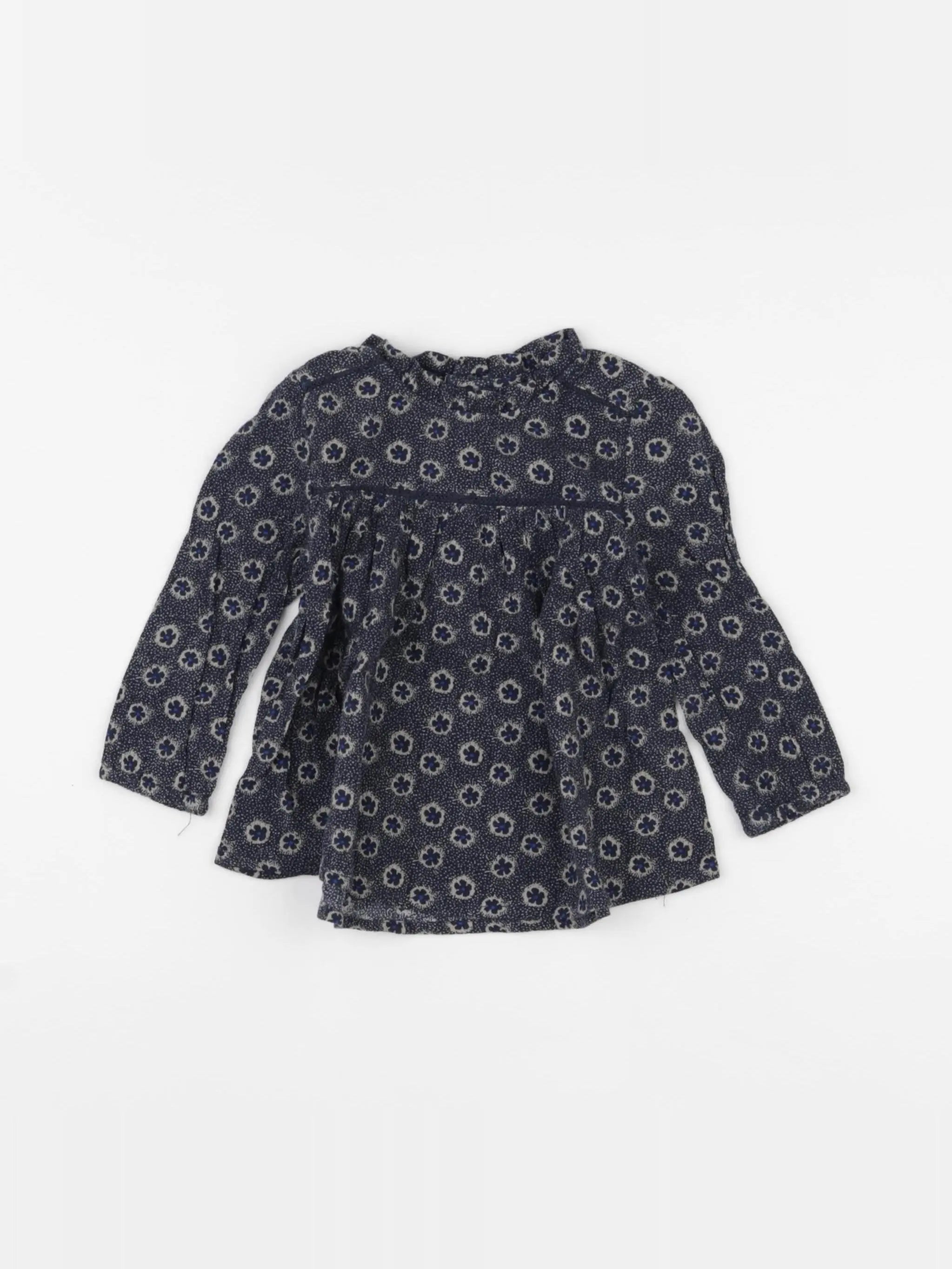 Boutchou - blouse bleu - 9 mois