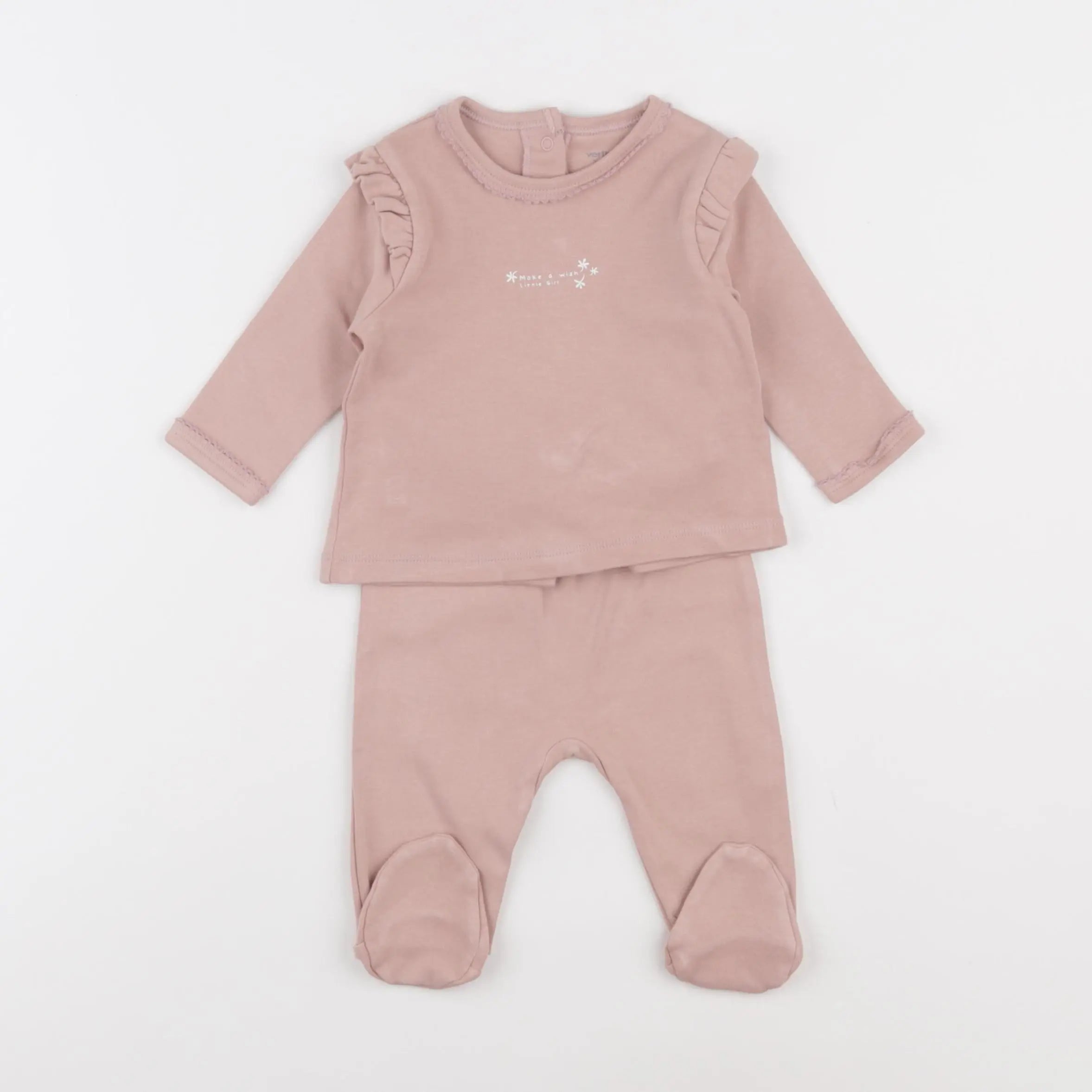 Vertbaudet - pyjama coton rose - 3 mois
