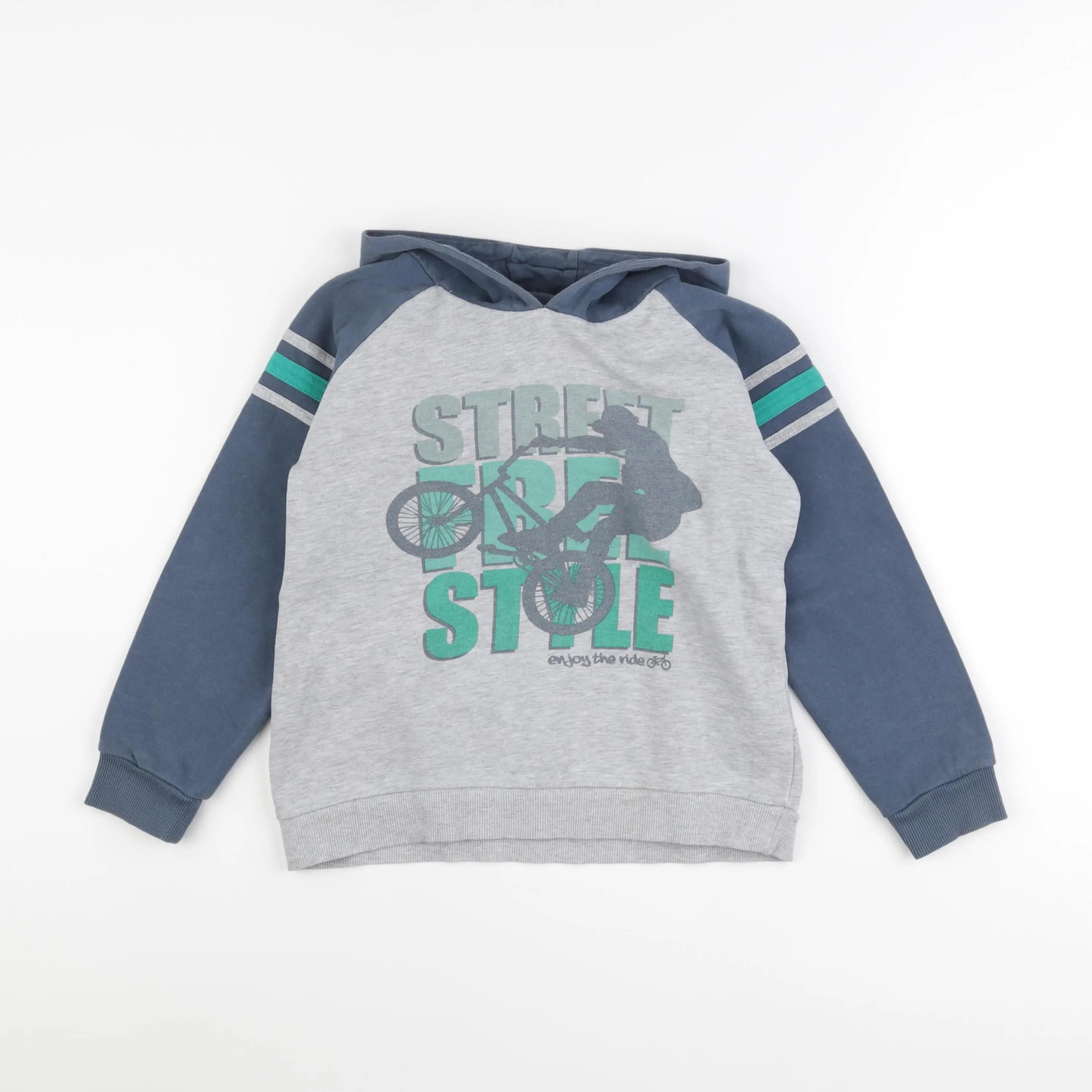 Vertbaudet - sweat gris - 10 ans