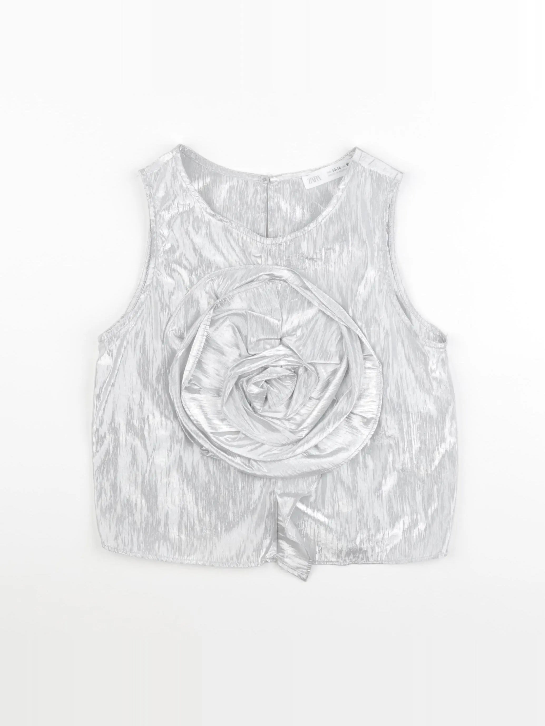 Zara - blouse argent - 13/14 ans