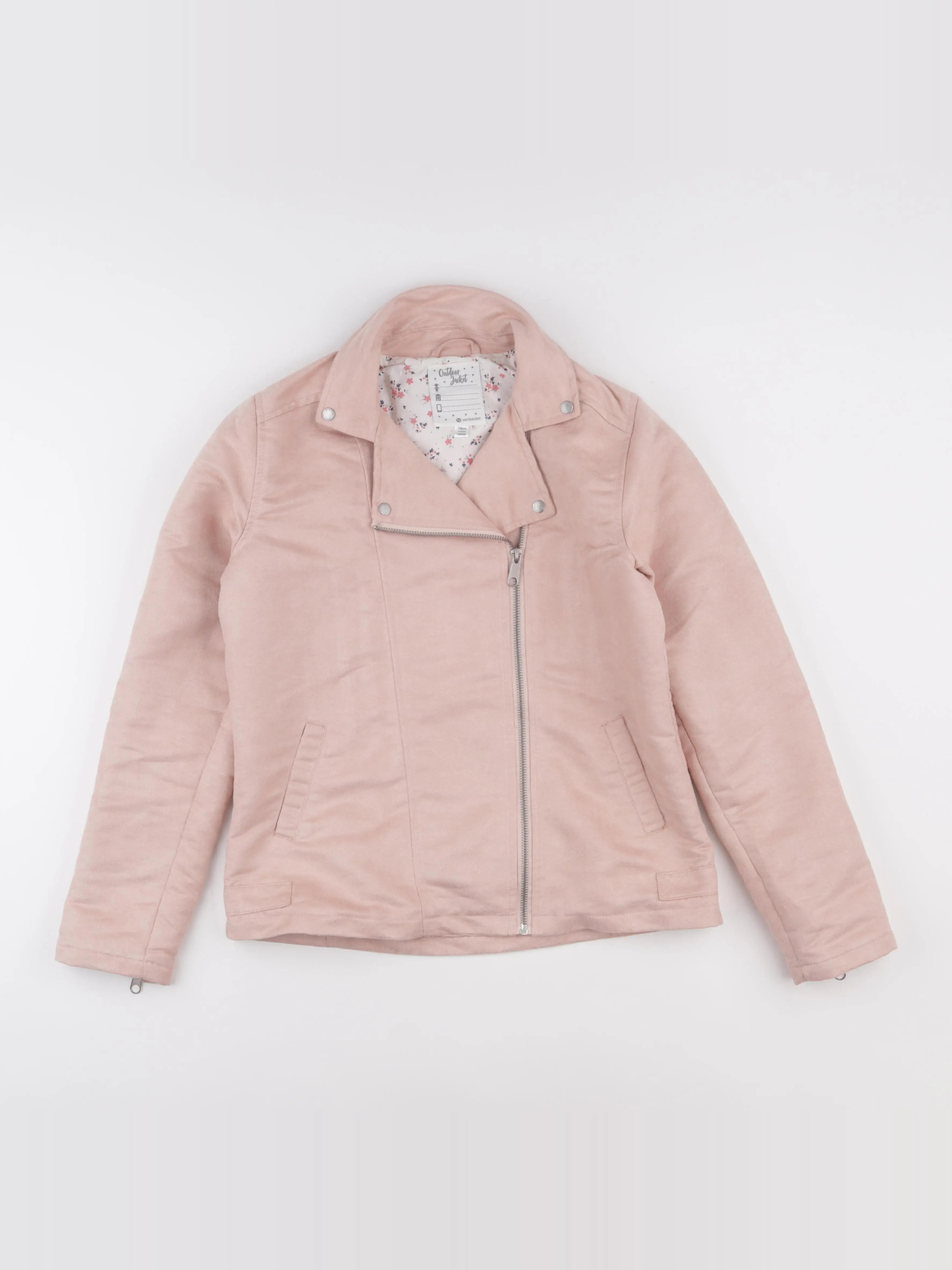Vertbaudet - veste simili cuir rose - 14 ans