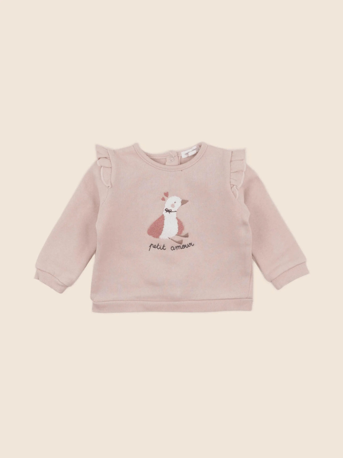 Vertbaudet - sweat rose - 6 mois