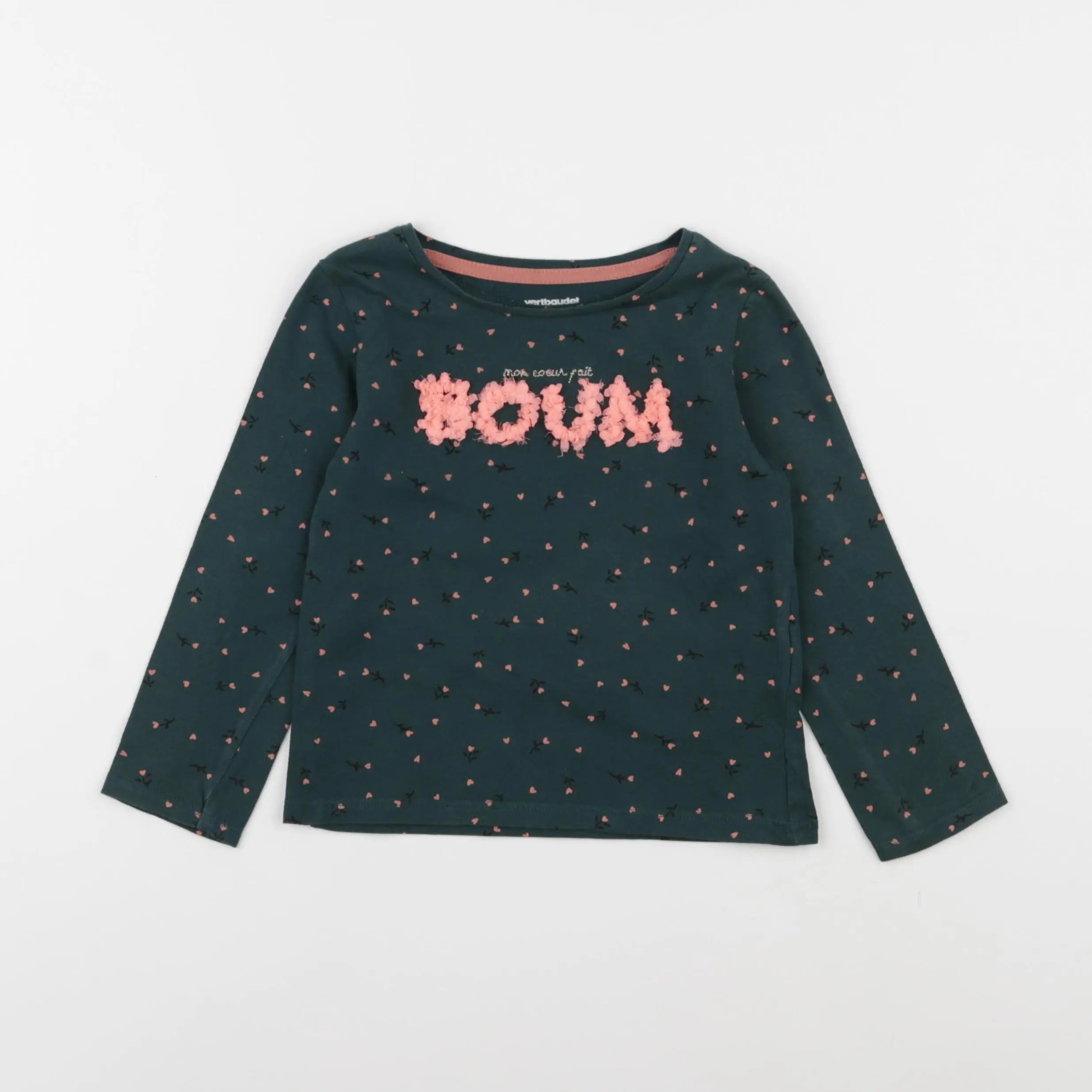 Vertbaudet - tee-shirt vert - 3 ans