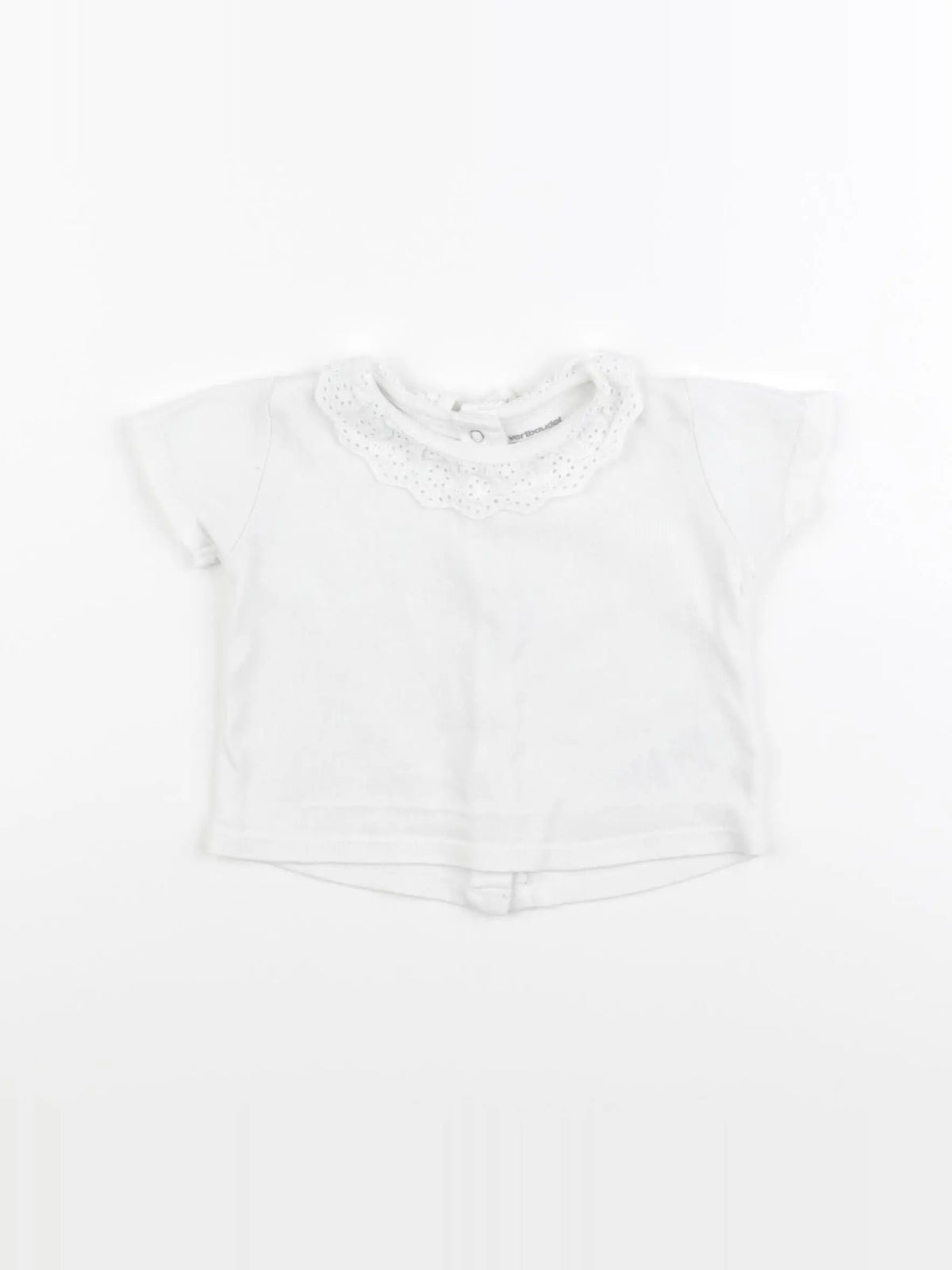 Vertbaudet - tee-shirt blanc - 6 mois