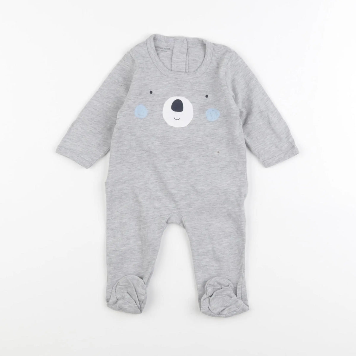 Vertbaudet - pyjama coton gris - 3 mois