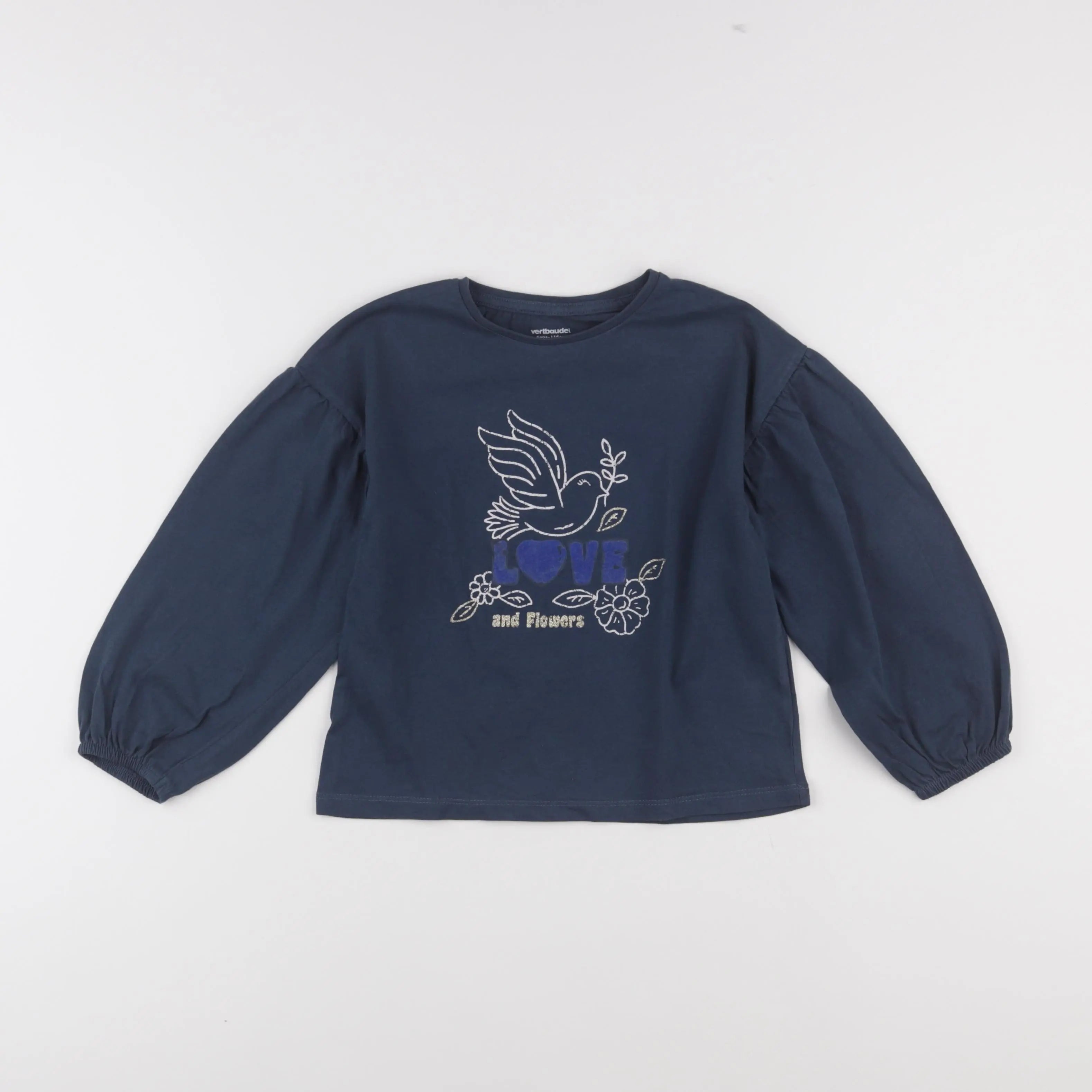 Vertbaudet - tee-shirt bleu - 6 ans