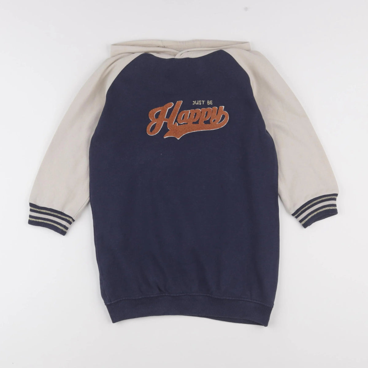 Vertbaudet - robe beige, bleu - 6 ans