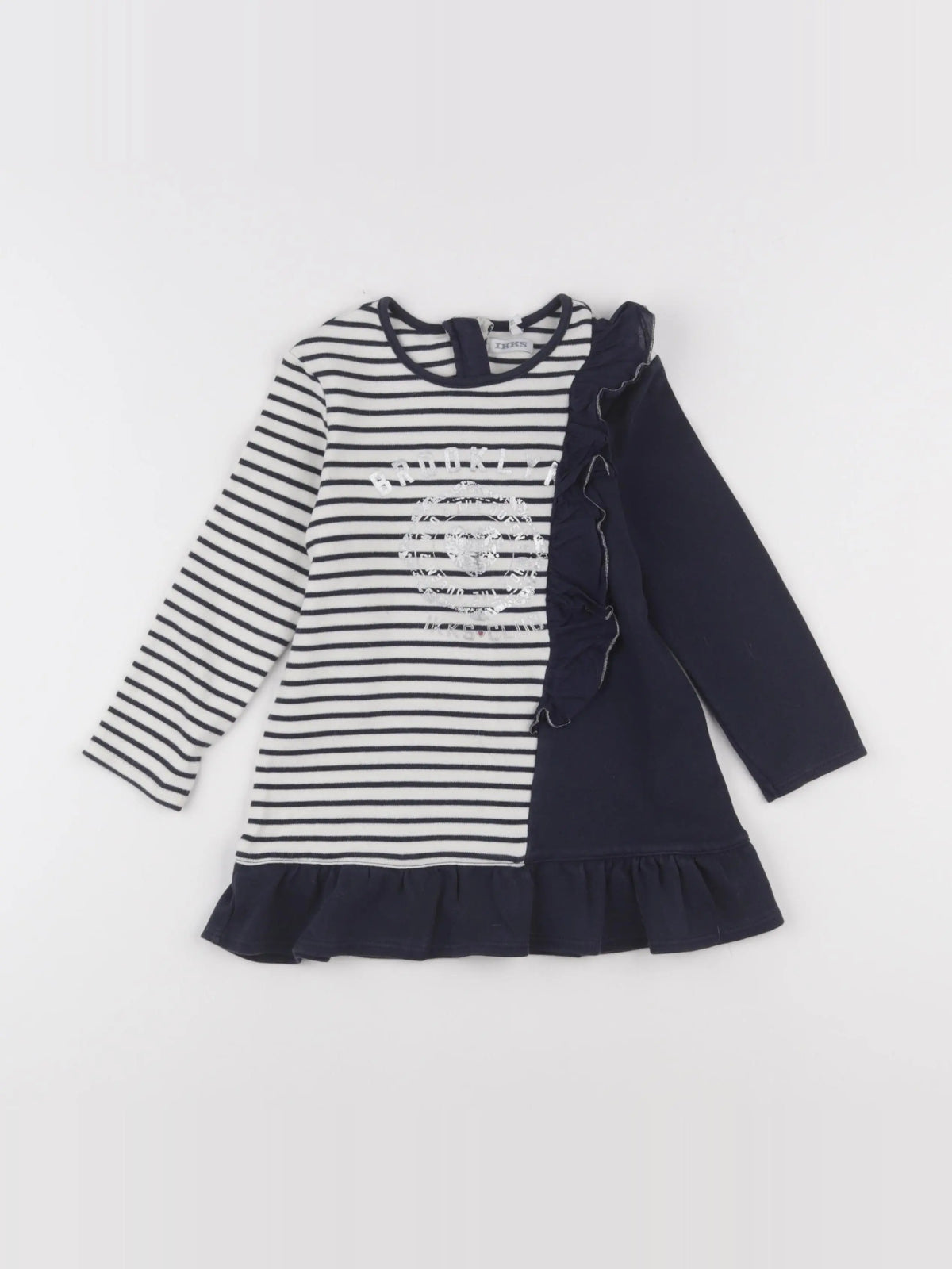 IKKS - robe beige, bleu - 3 ans