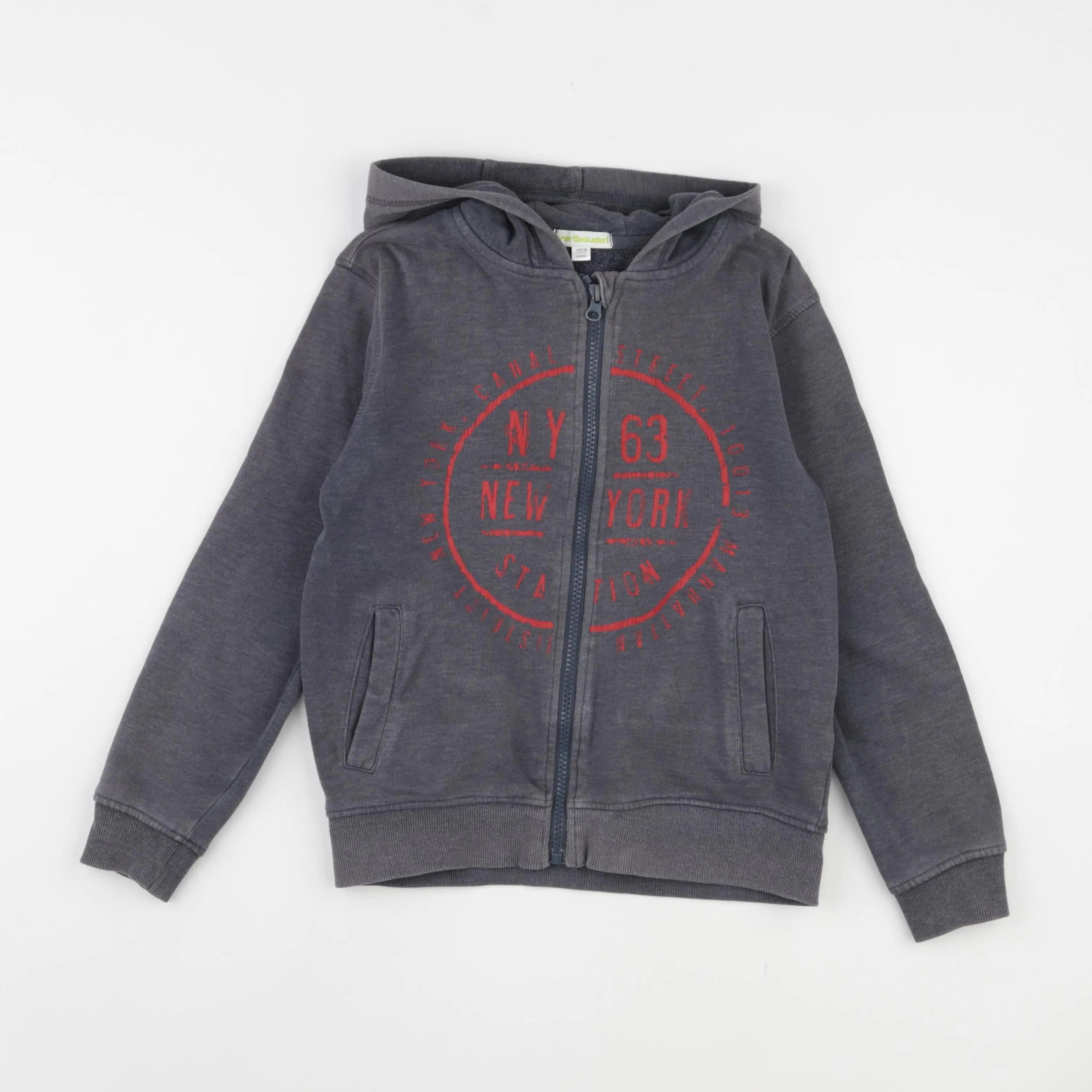 Vertbaudet - sweat bleu - 10 ans