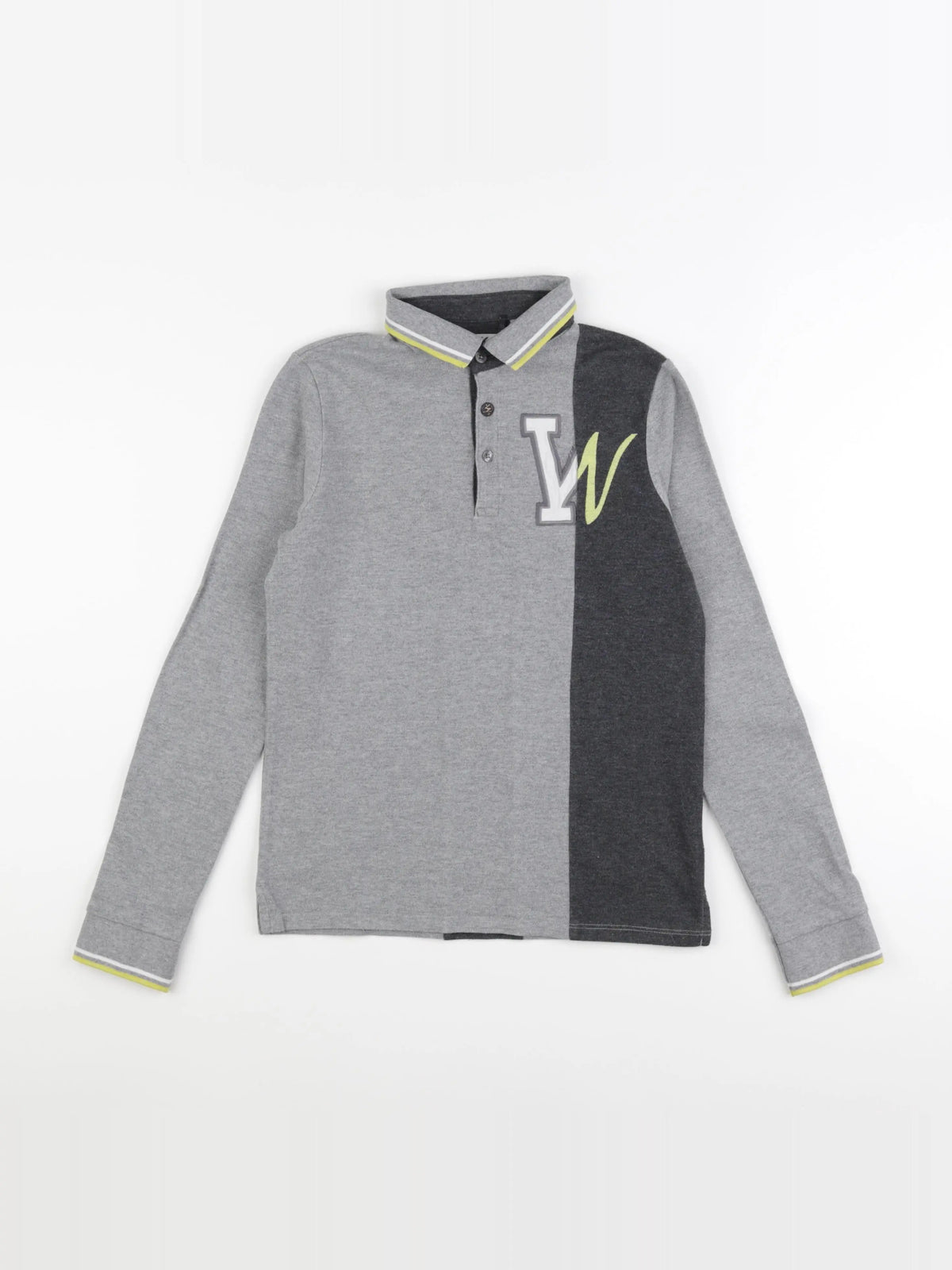 IKKS - polo imprimé au dos gris - 12 ans