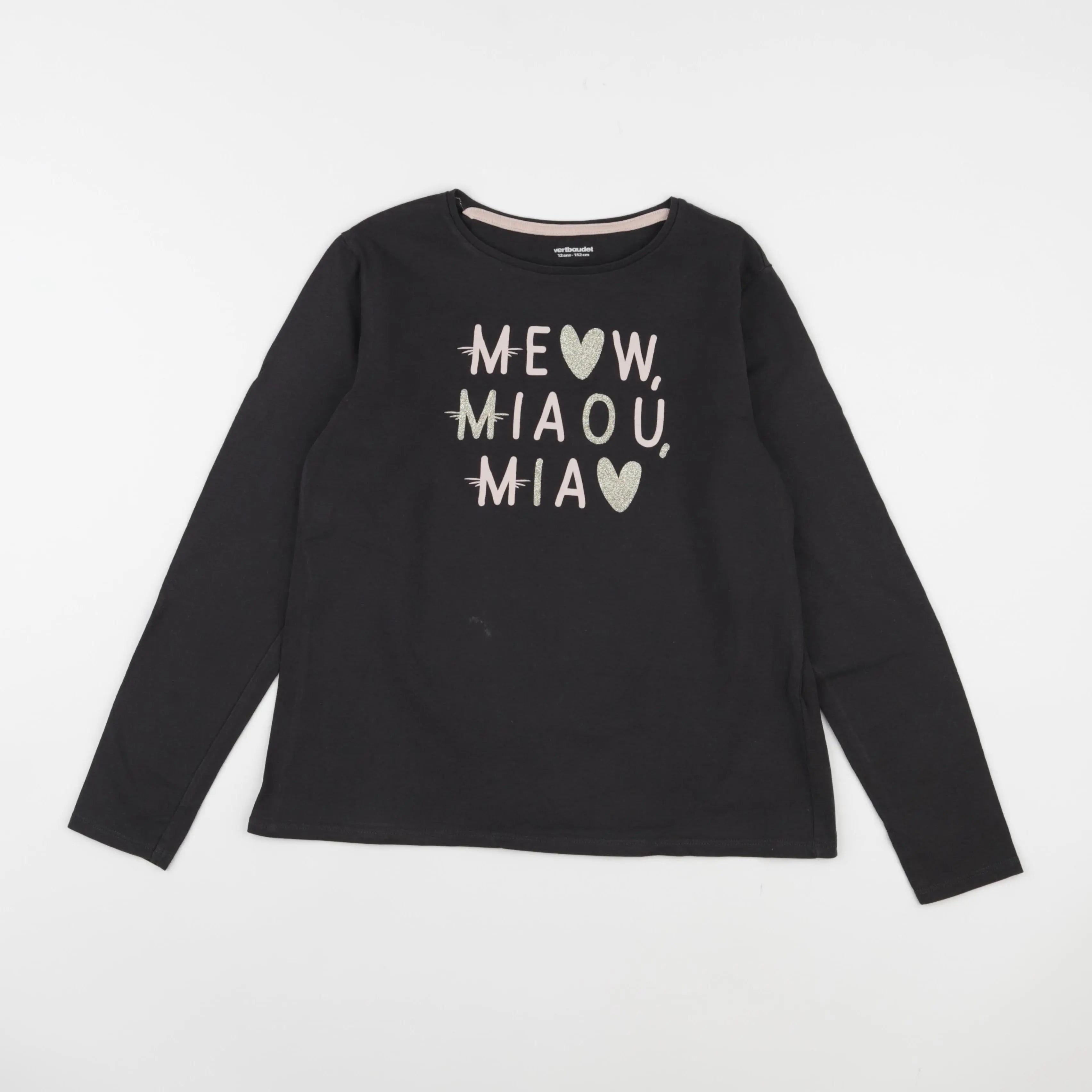 Vertbaudet - tee-shirt gris - 12 ans