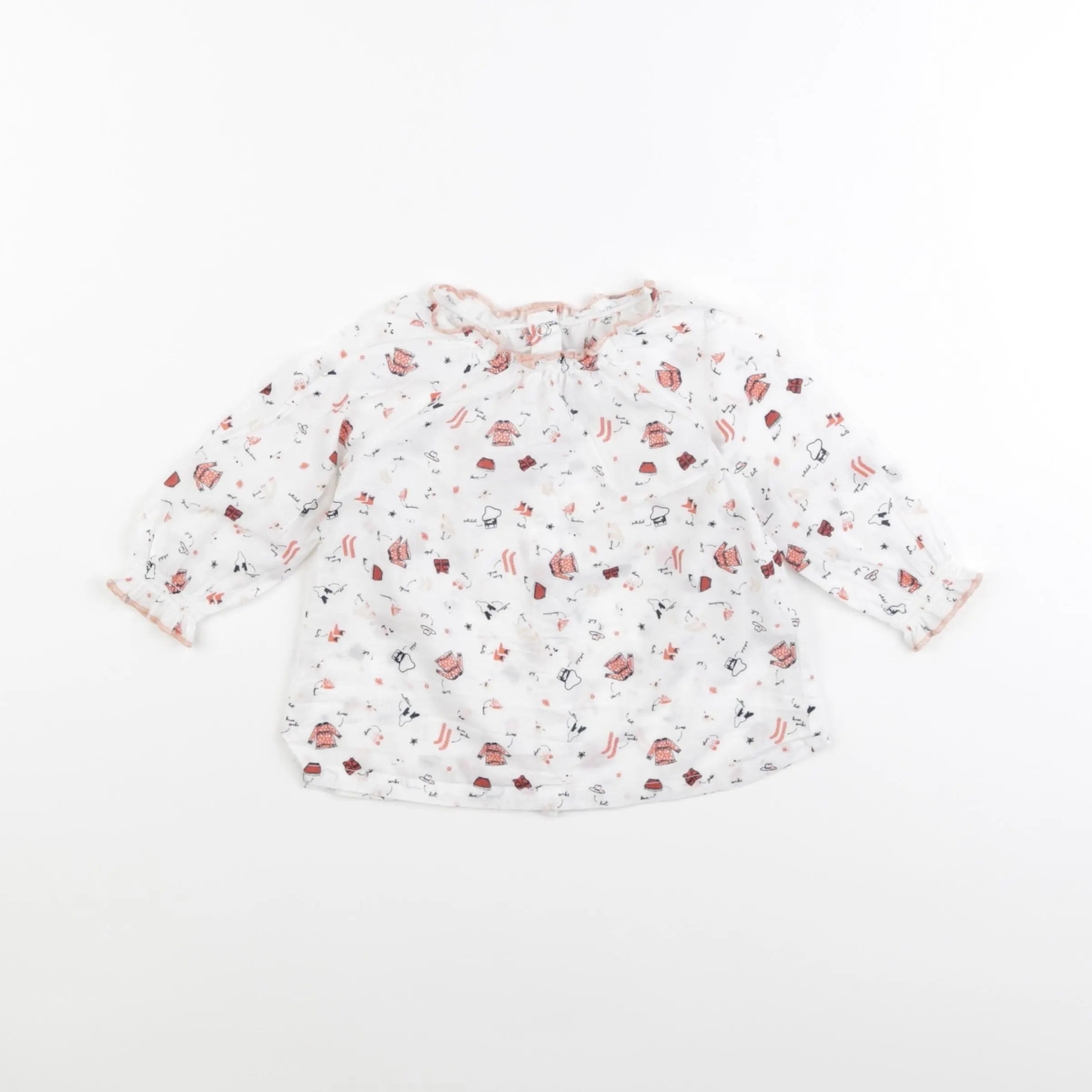 Vertbaudet - blouse multicolore - 12 mois