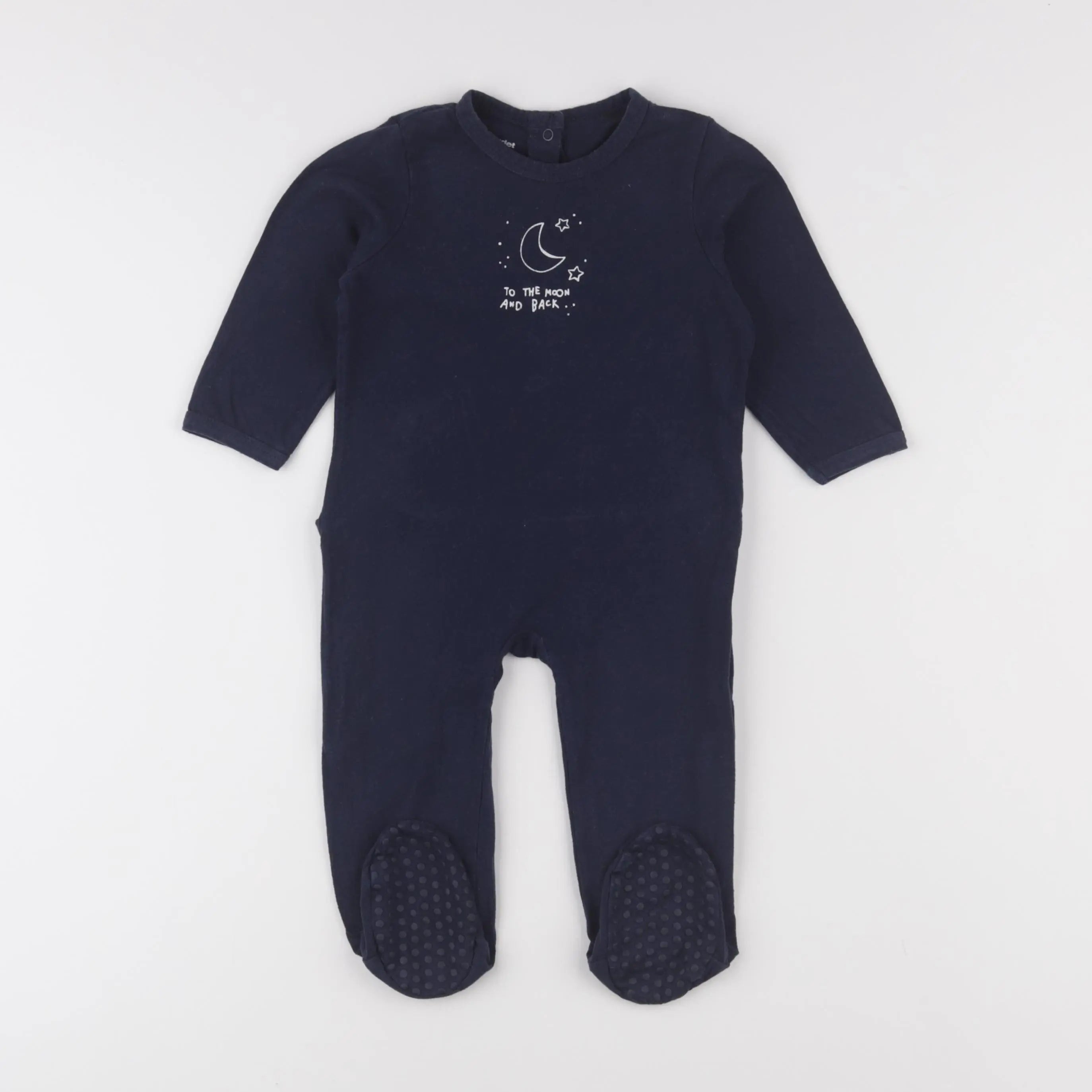 Vertbaudet - pyjama coton bleu - 12 mois