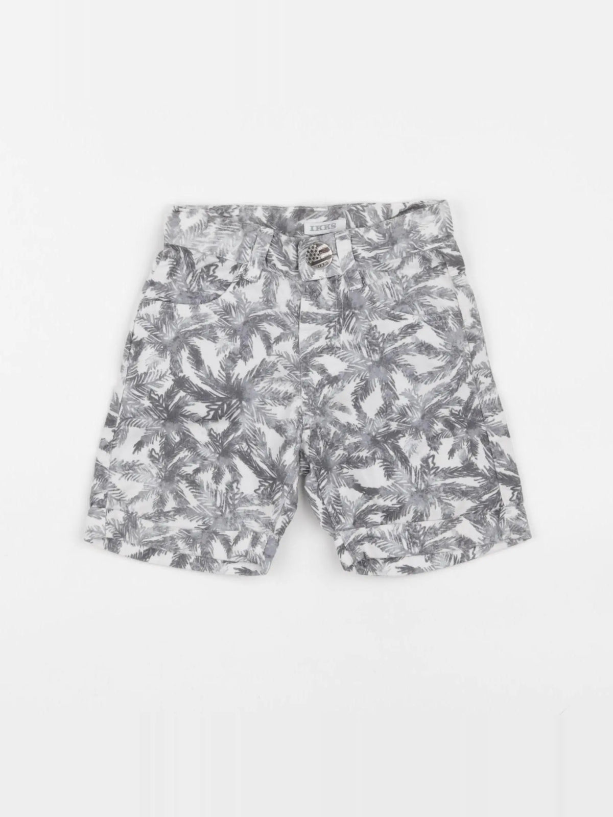 IKKS - short blanc, gris - 18 mois
