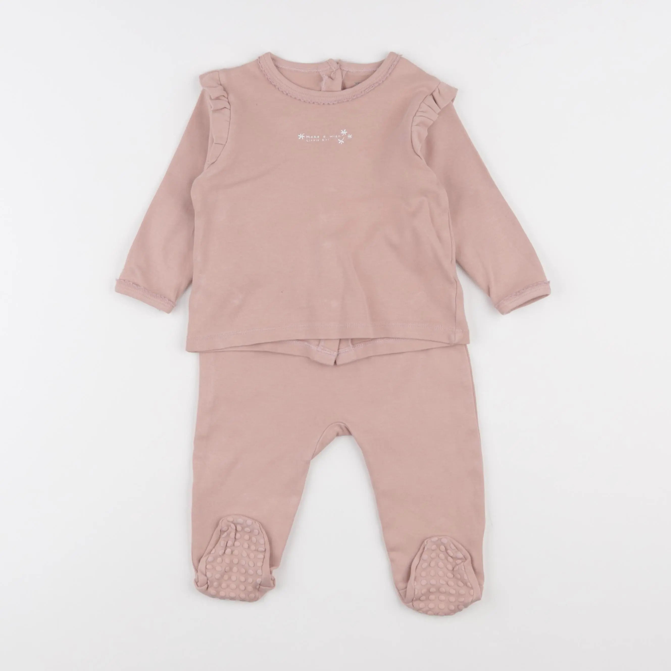 Vertbaudet - pyjama coton rose - 12 mois
