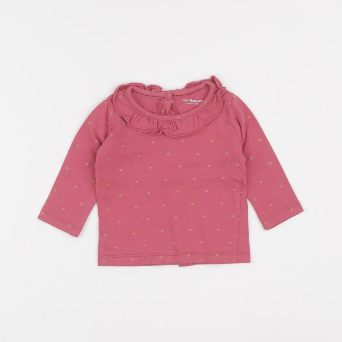 Vertbaudet - tee-shirt rose - 3 mois