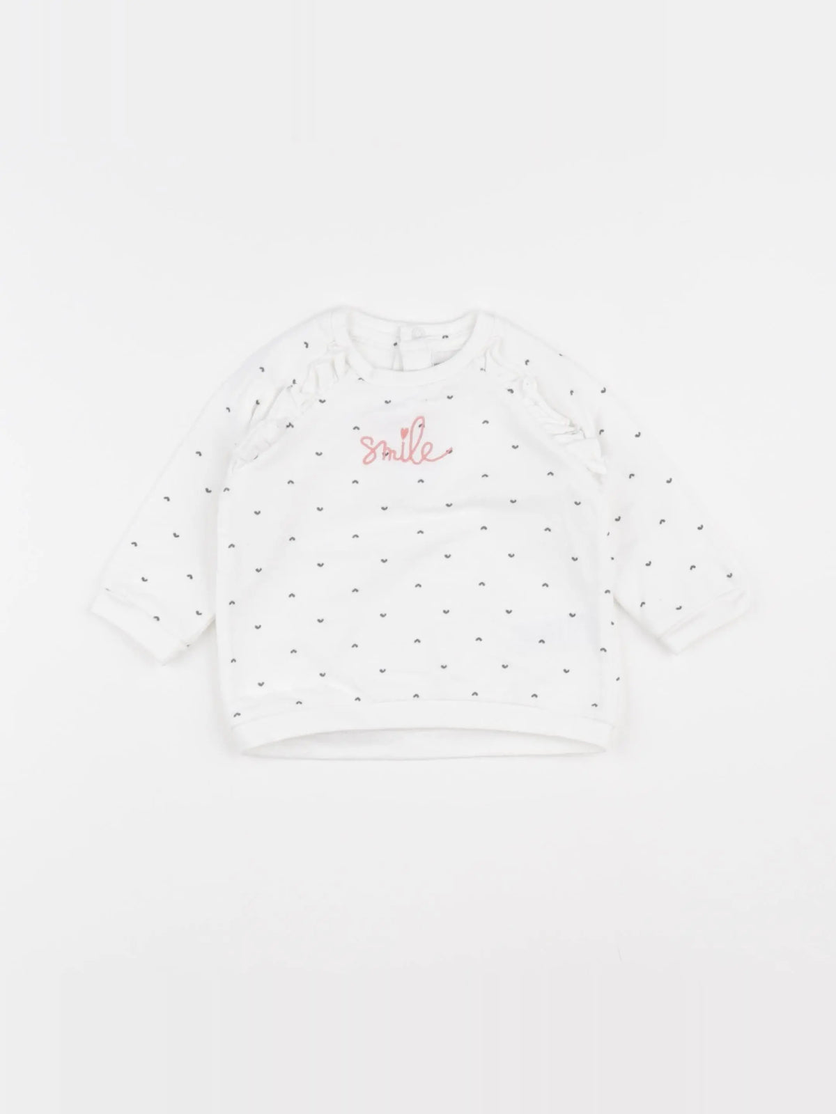 Vertbaudet - sweat blanc - 6 mois