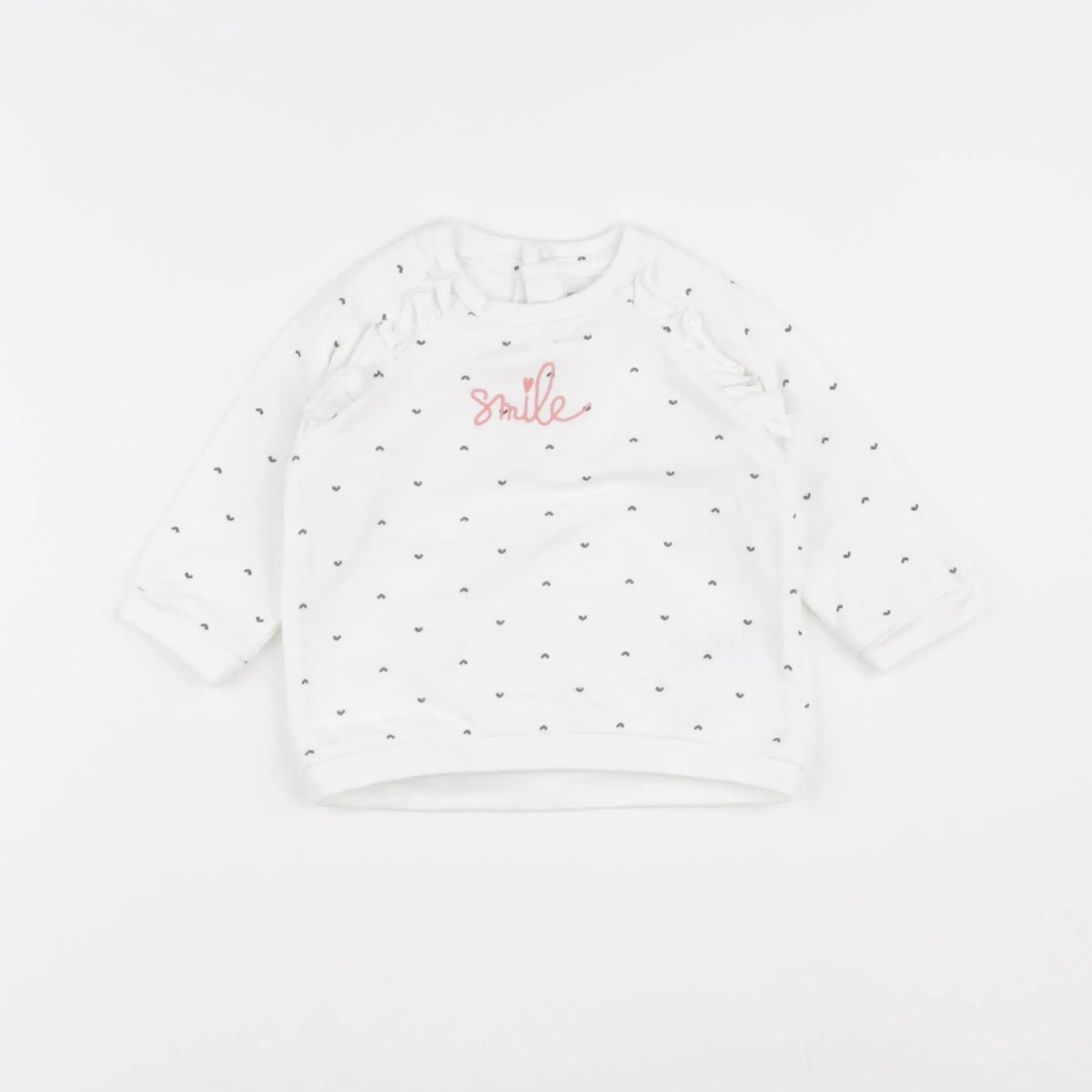 Vertbaudet - sweat blanc - 6 mois