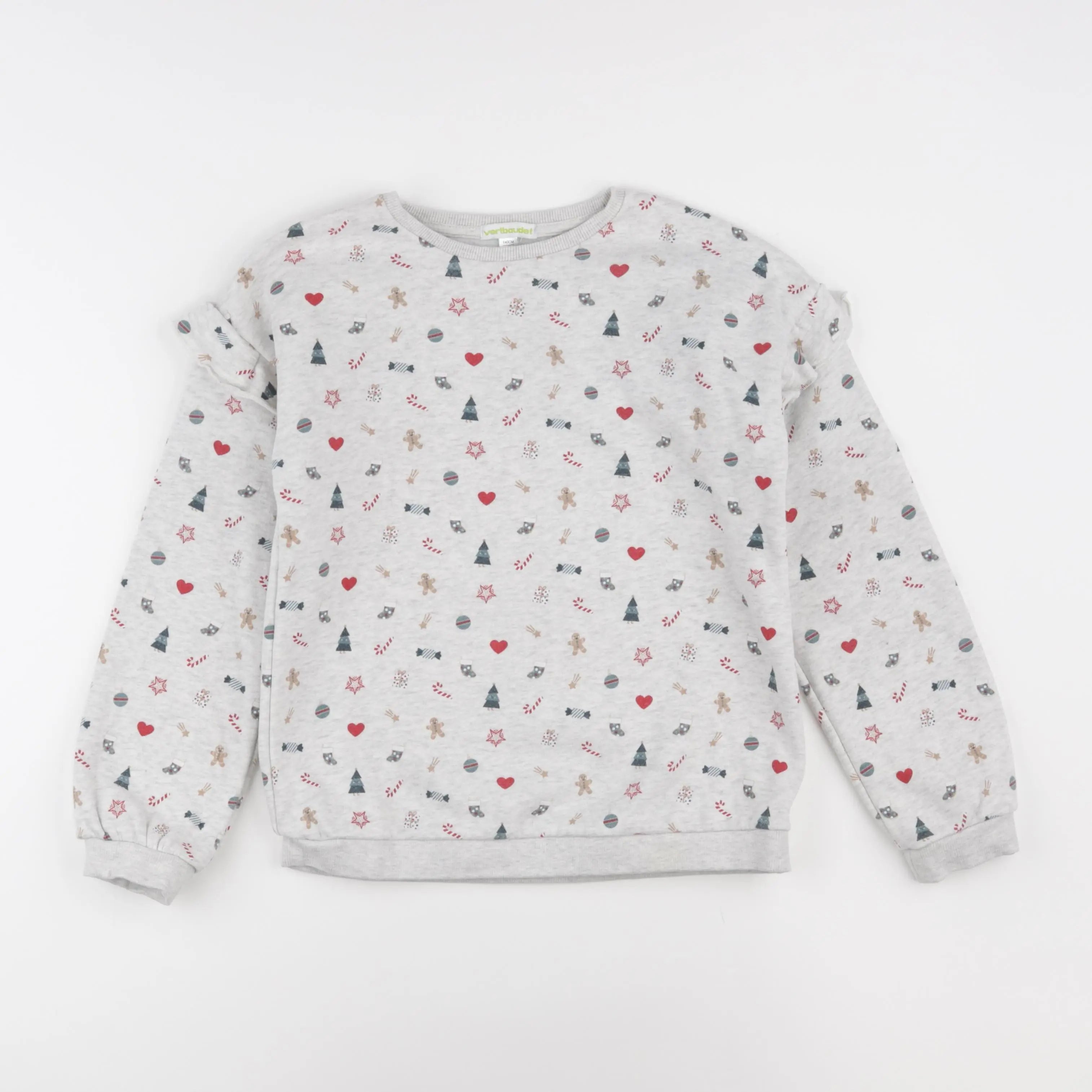 Vertbaudet - sweat gris - 10 ans