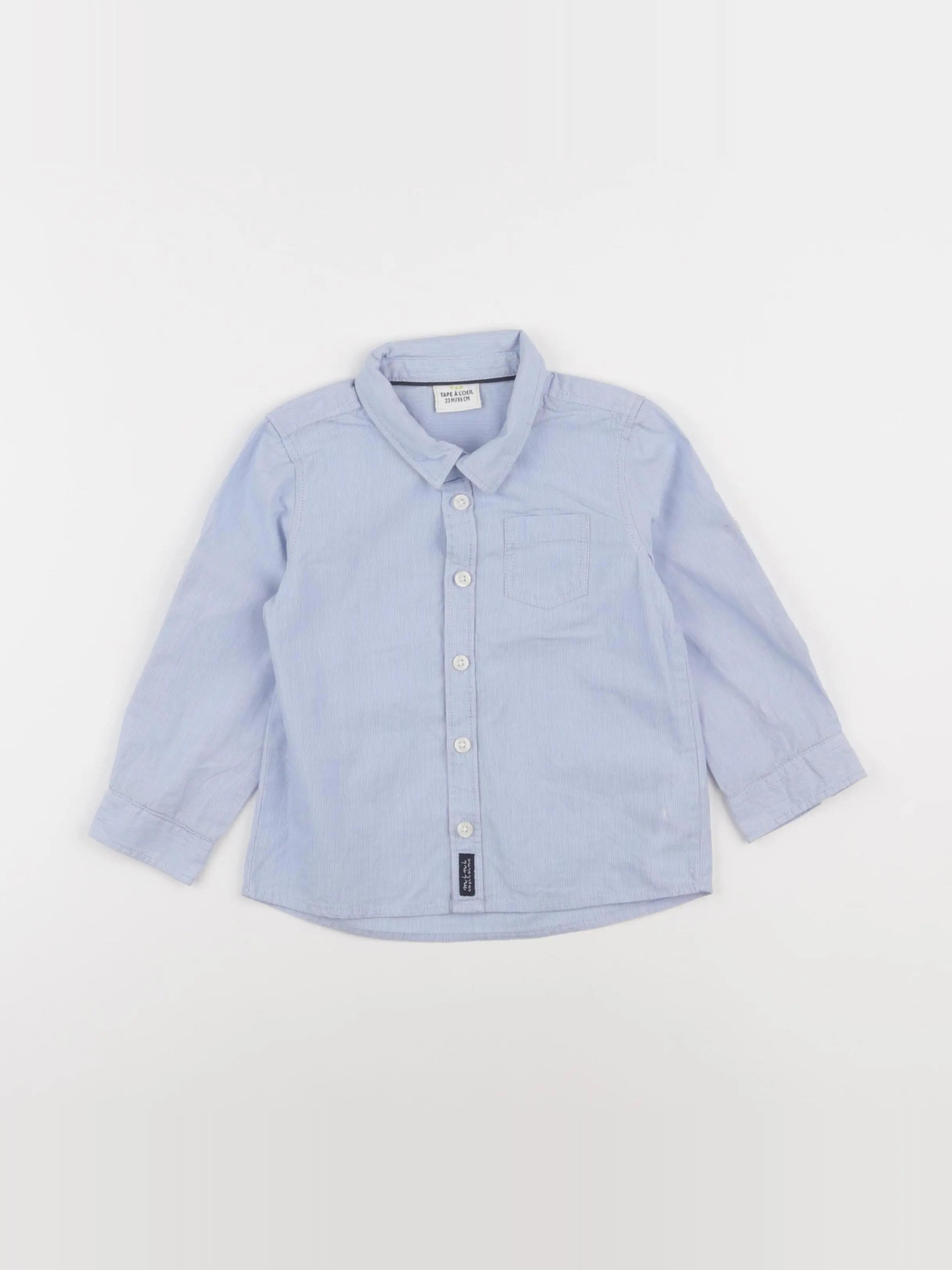 Tape à l'oeil - chemise bleu - 24 mois