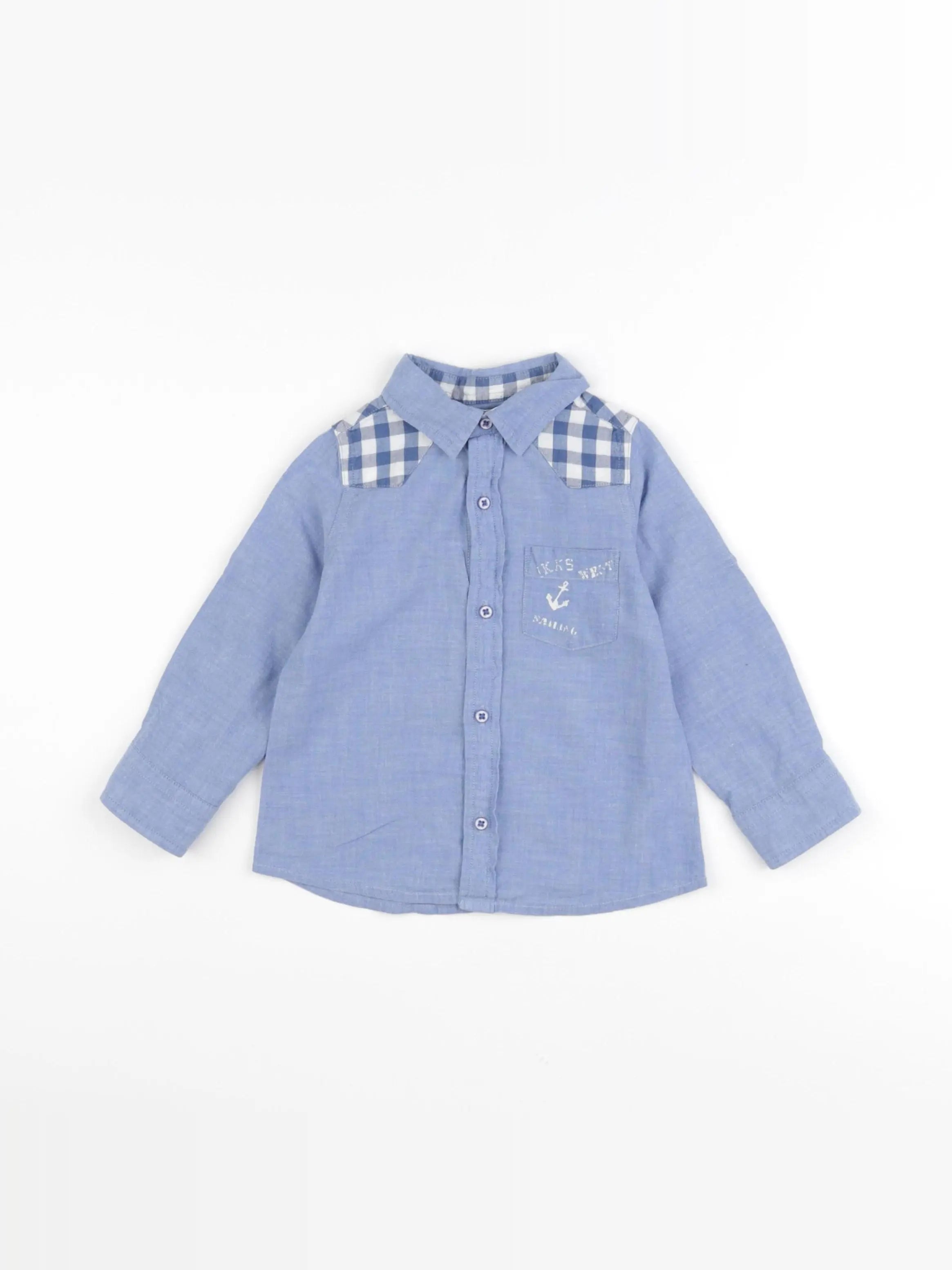 IKKS - chemise bleu - 18 mois
